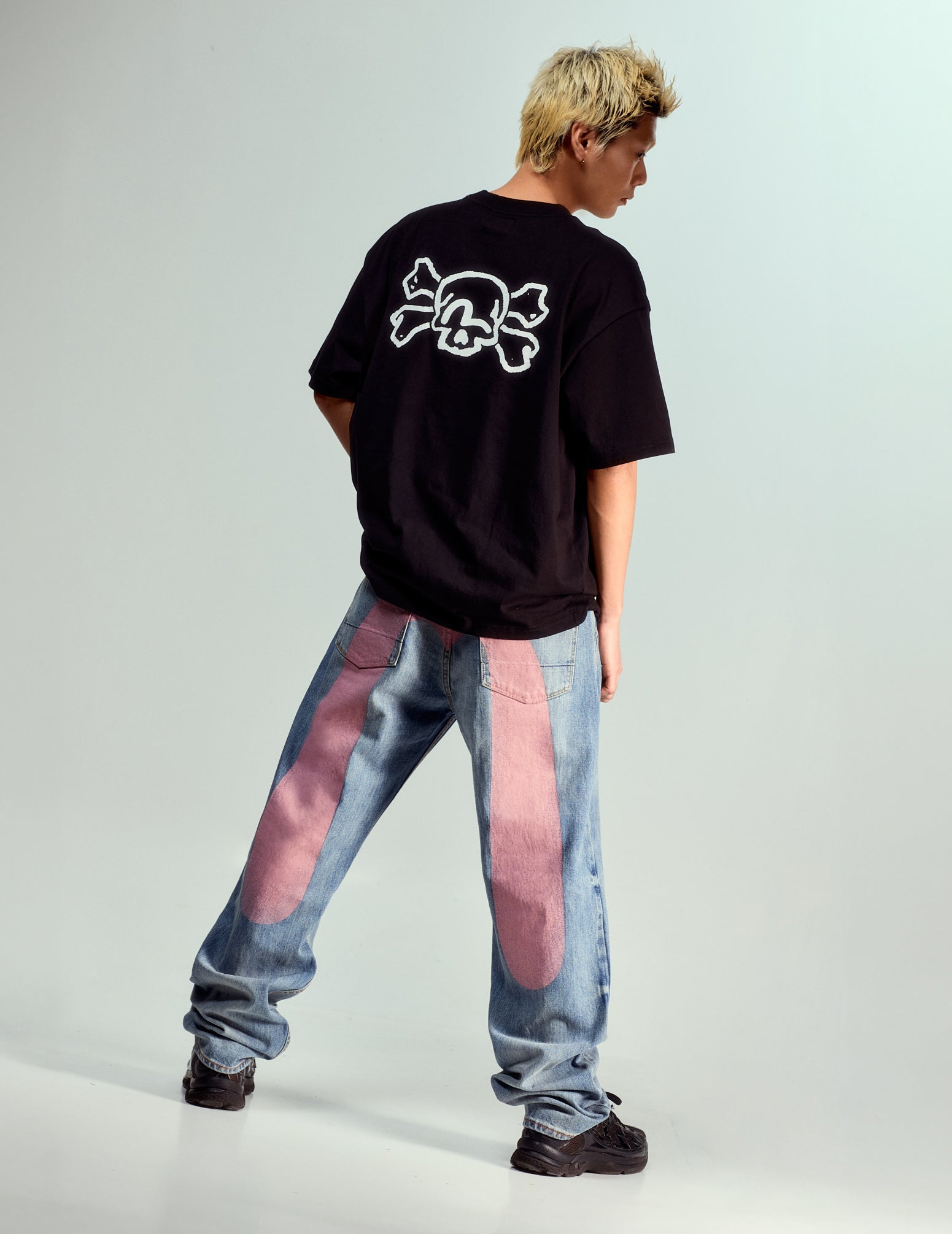 Daicock Print Baggy-Fit Jeans #2000