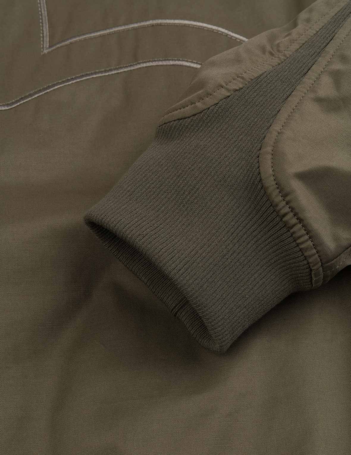 Multi Logo Badges Embroidery Regular Fit Padded Bomber Jacket