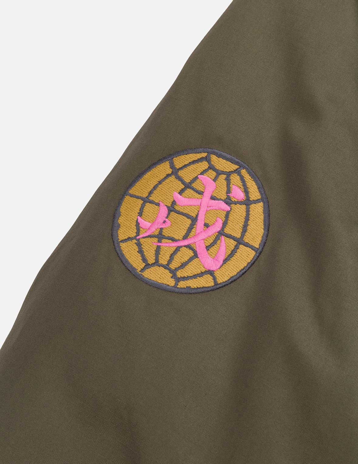 Multi Logo Badges Embroidery Regular Fit Padded Bomber Jacket