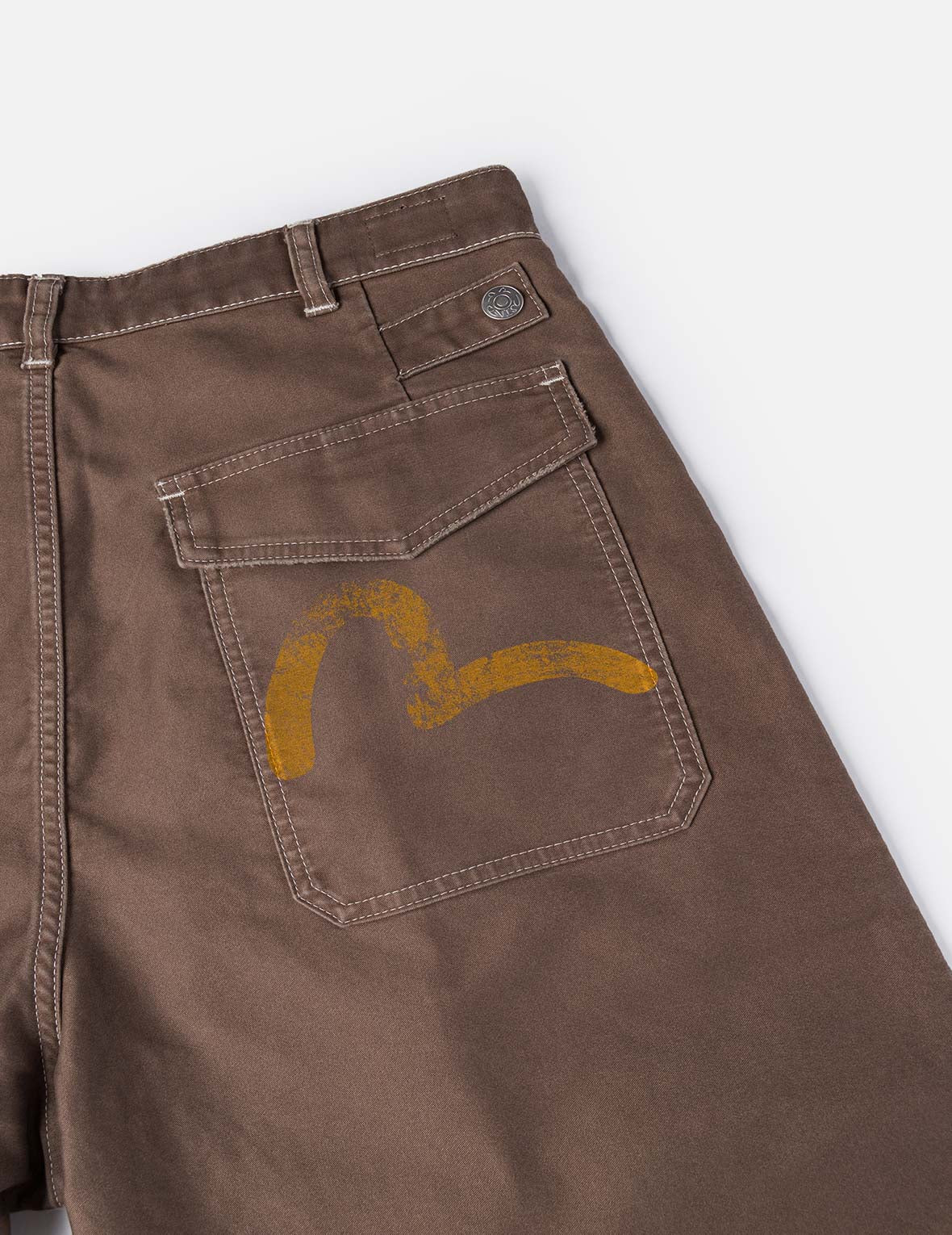 Hand-Painted Seagull Print Relax Fit Flight Pants