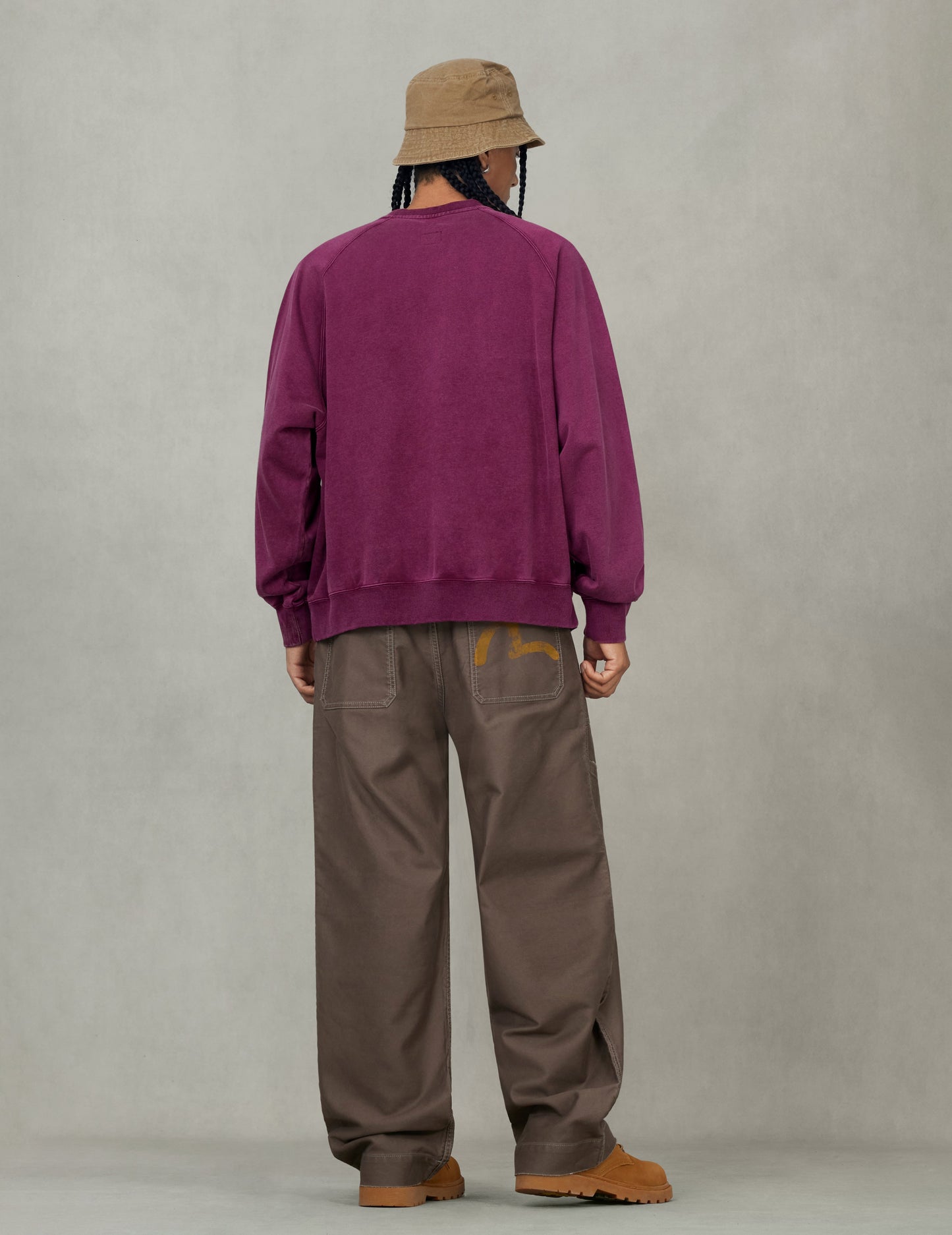 American "Ebisu" Patch and Seagull Embroidery Relax Fit Sweatshirt