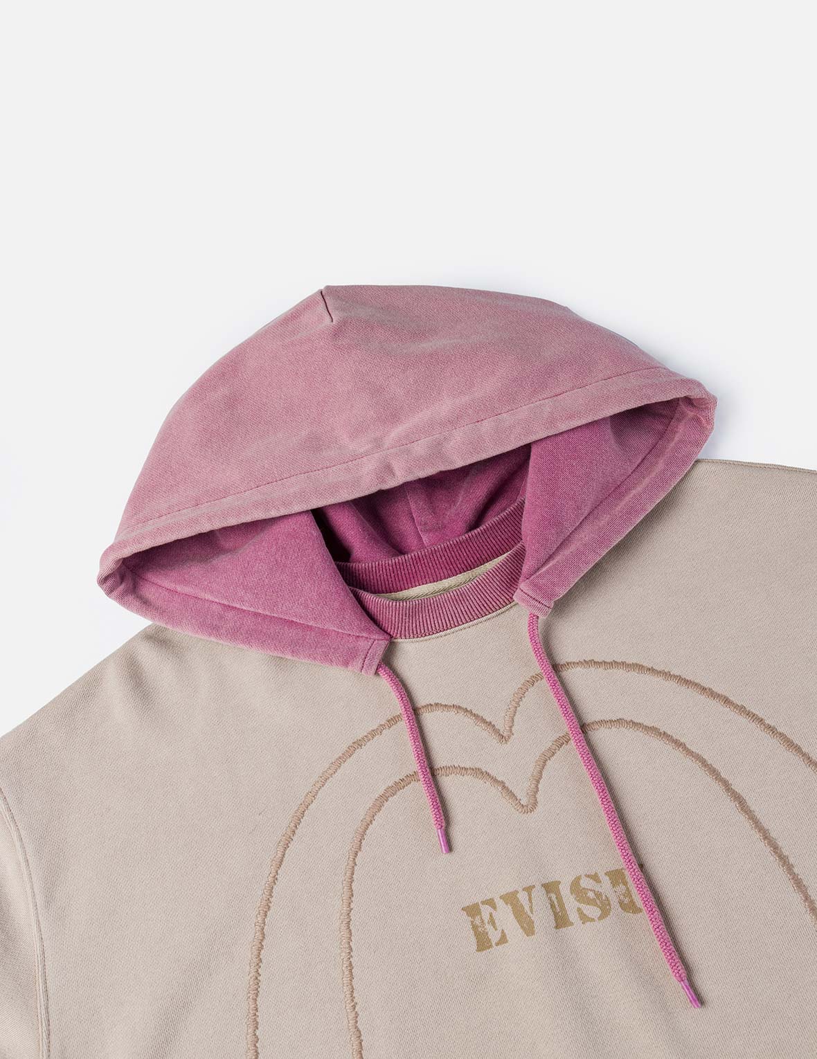 Color blocking Logo print and Daicock Embroidery Regular Fit Hoodie