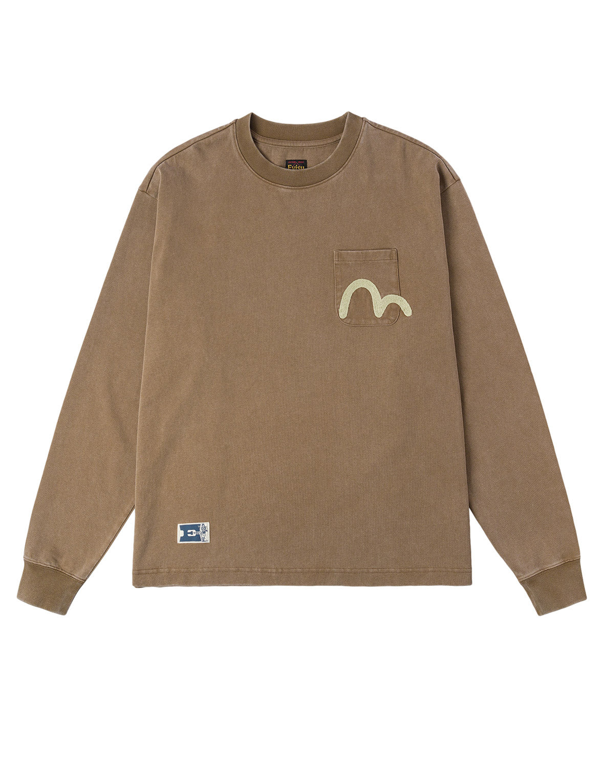 Seagull Embroidery Pocket Relax Fit Long-sleeve T-shirt