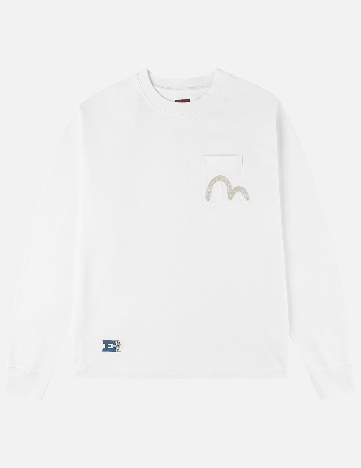 Seagull Embroidery Pocket Relax Fit Long-sleeve T-shirt