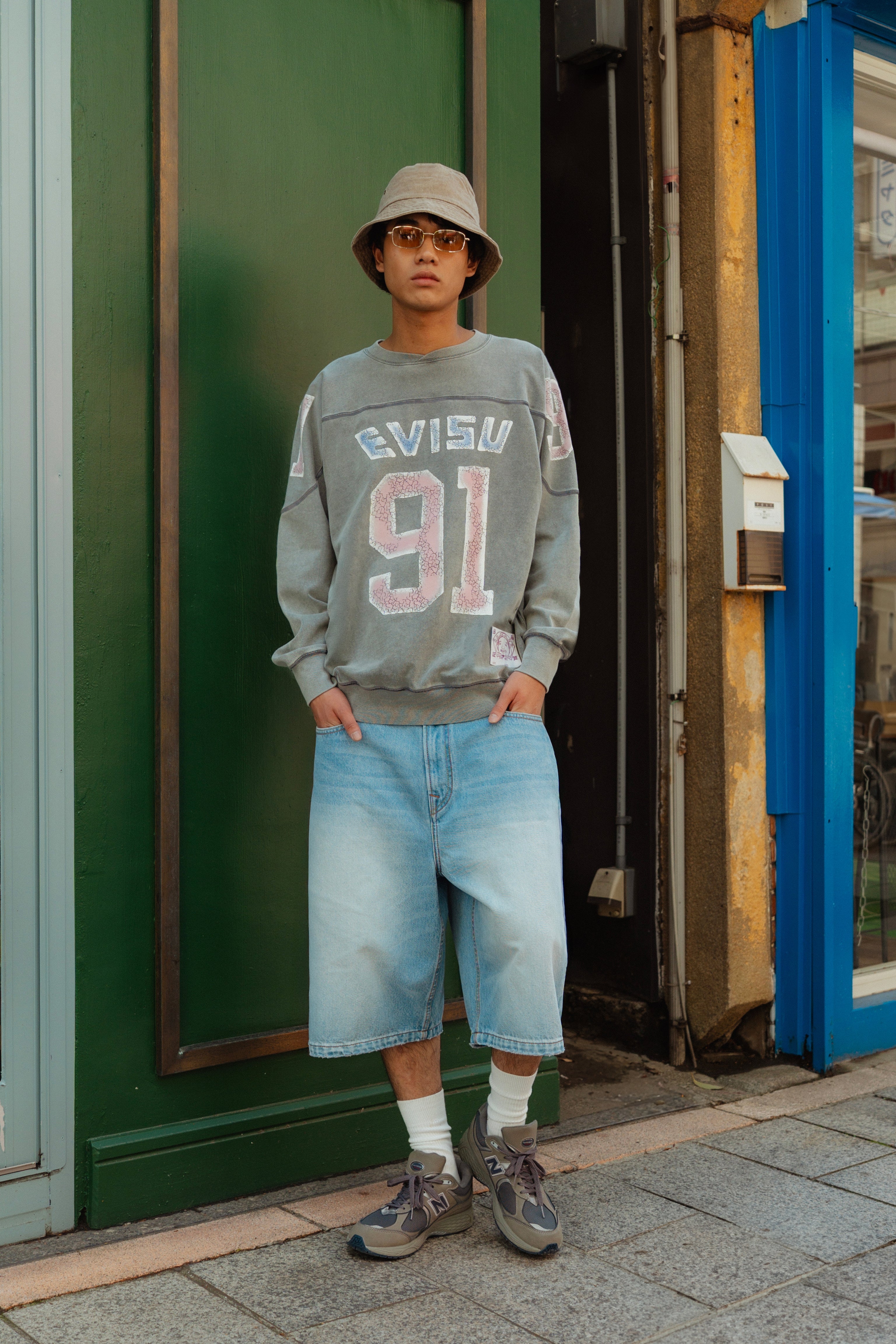 Logo and "91" Print Regular Fit Long-Sleeve T-shirt