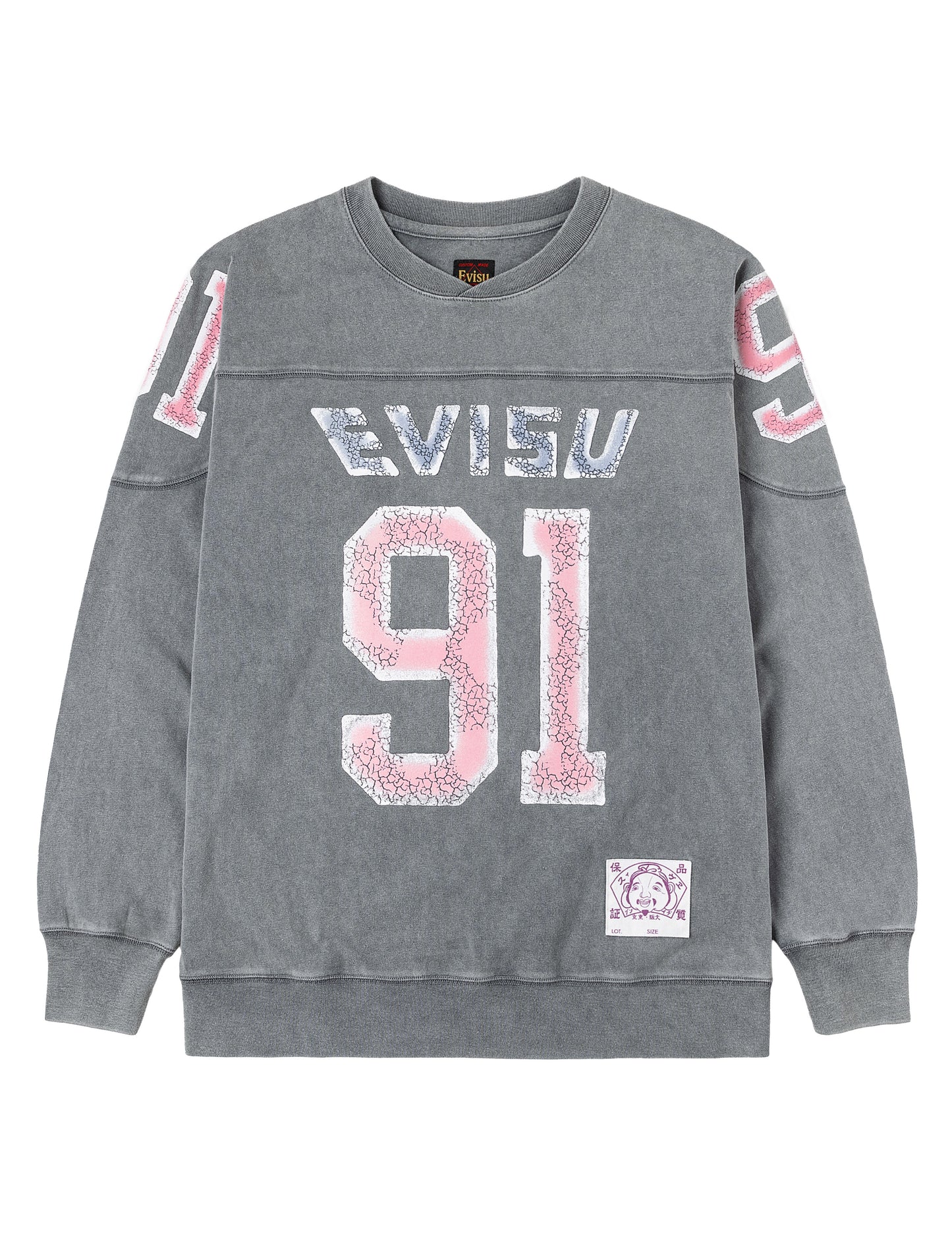 Logo and "91" Print Regular Fit Long-Sleeve T-shirt