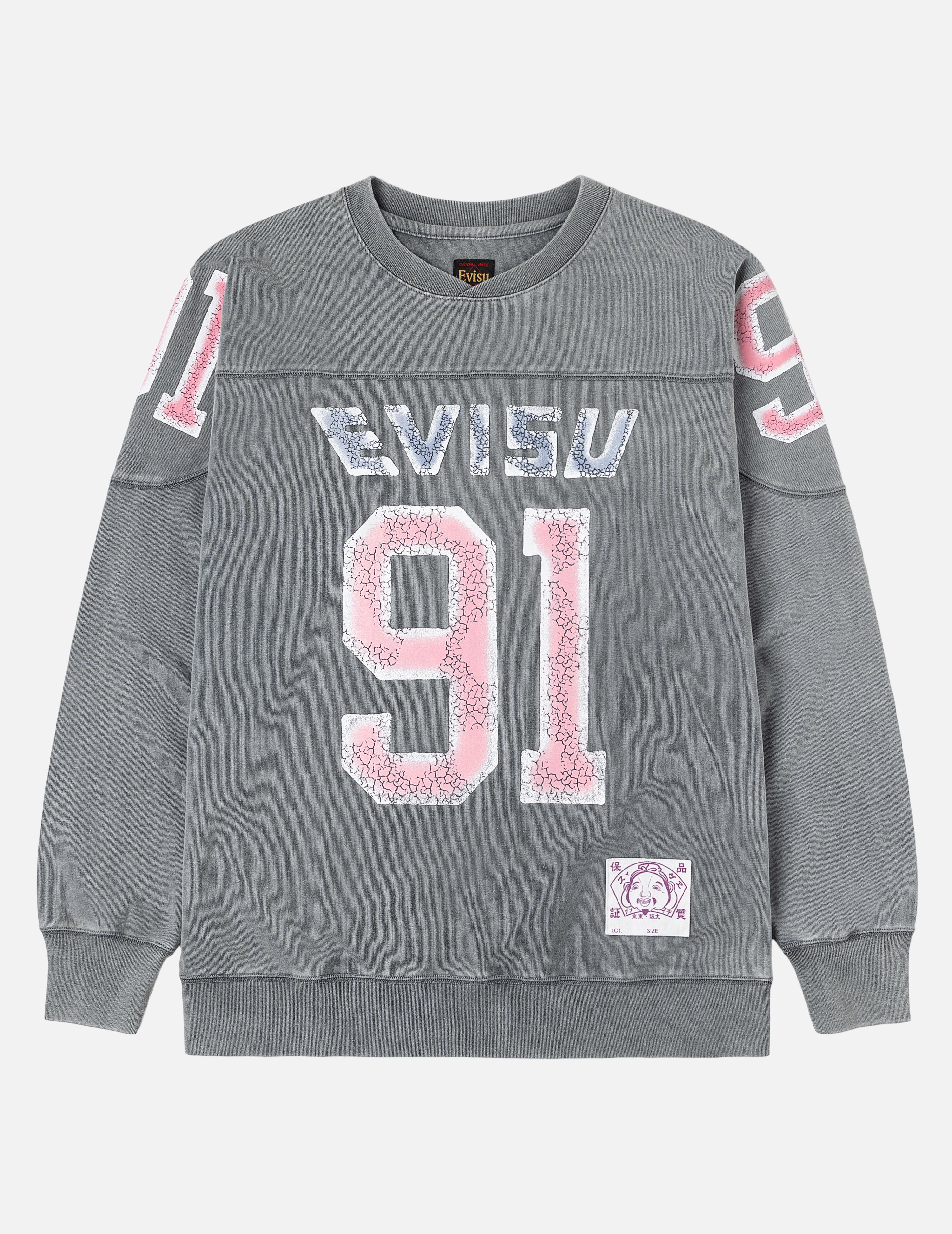 Logo and "91" Print Regular Fit Long-Sleeve T-shirt