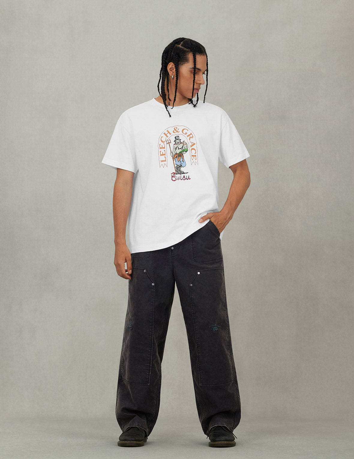 American "Ebisu" Print Relax Fit T-shirt