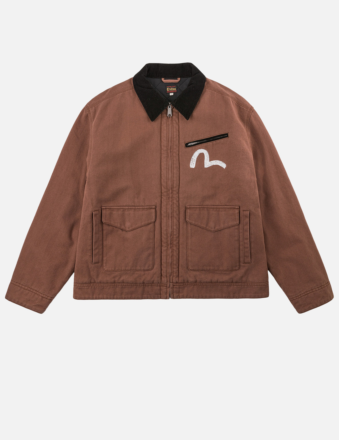 Light Padded Brown Canvas Work Jacket