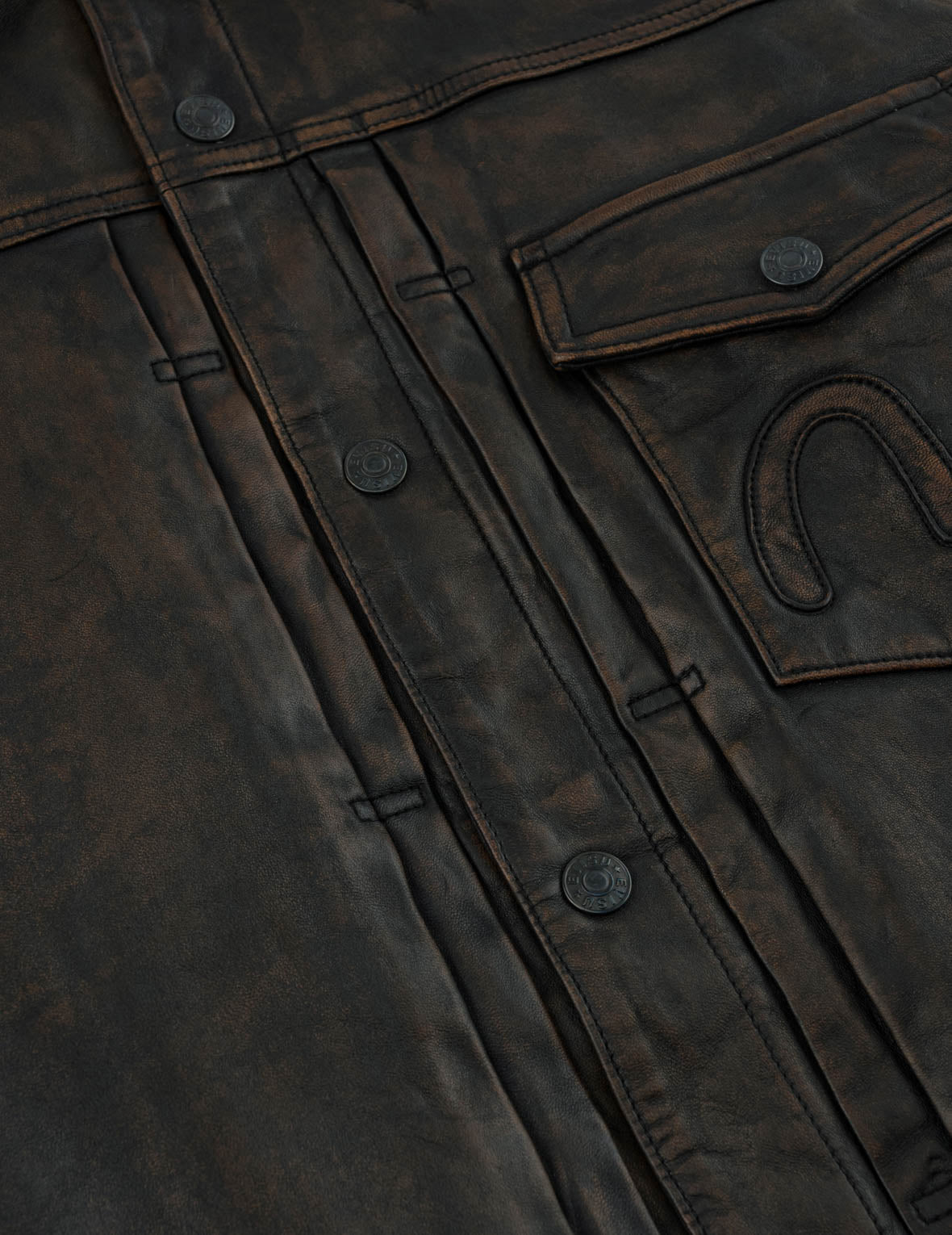 Seagull 3M Thinsulate™ Insulated Faded Leather Trucker Jacket