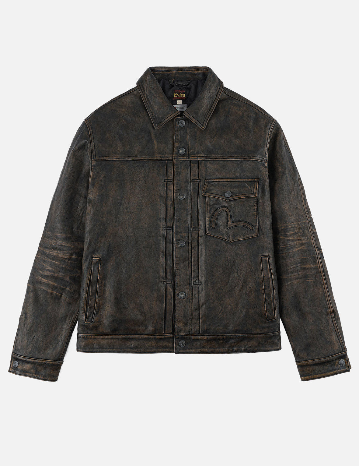 Seagull 3M Thinsulate™ Insulated Faded Leather Trucker Jacket