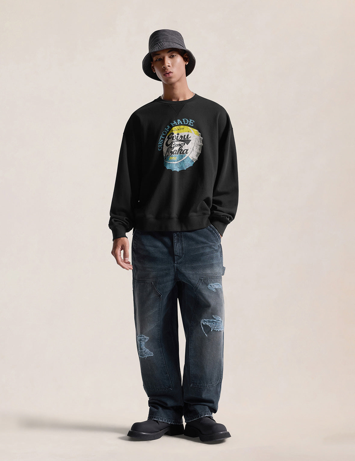 EVISU Osaka Soda Cap Sweatshirt