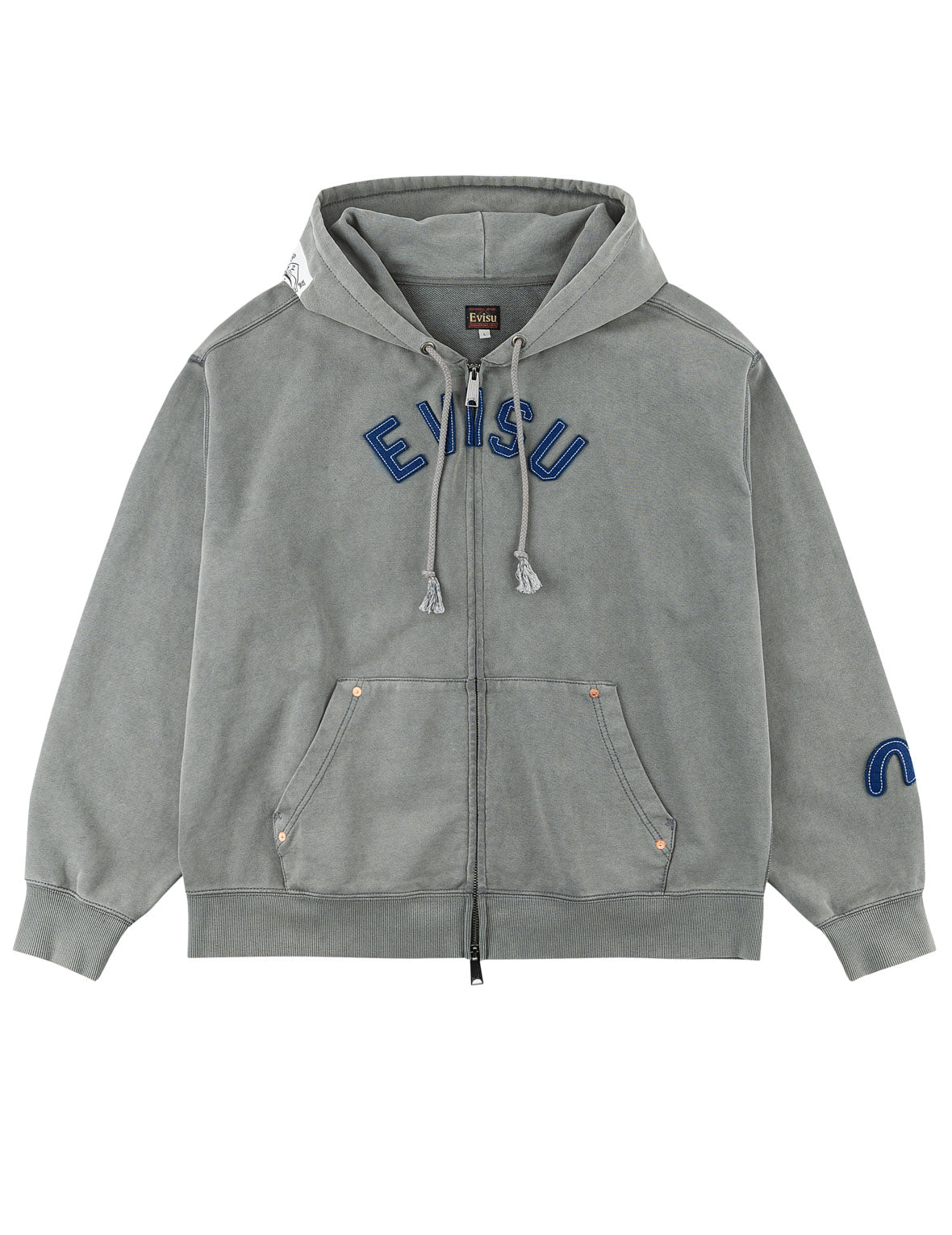 Patched EVISU Zip Hoodie