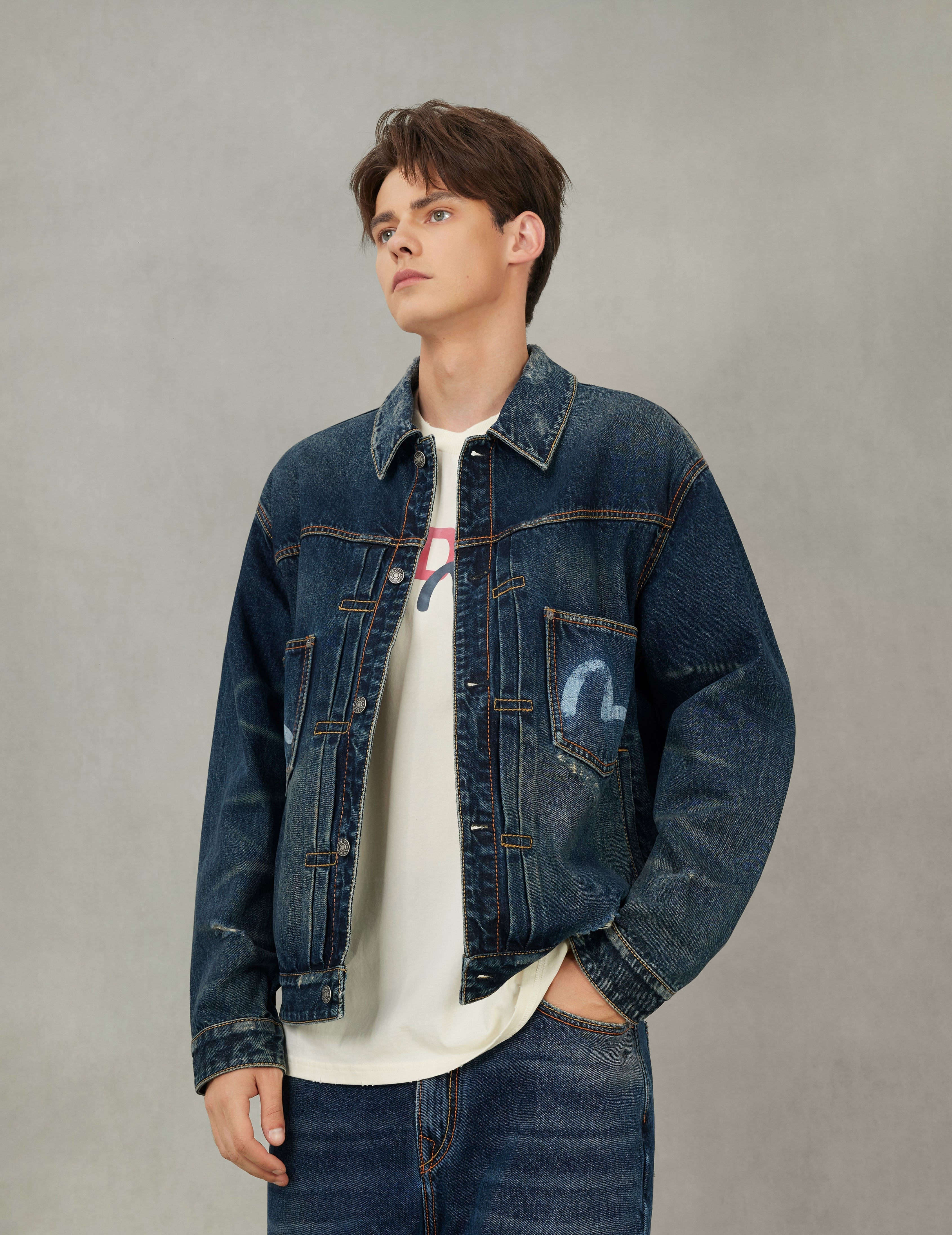EVISU X GDC Washed Relax Fit Denim Jacket