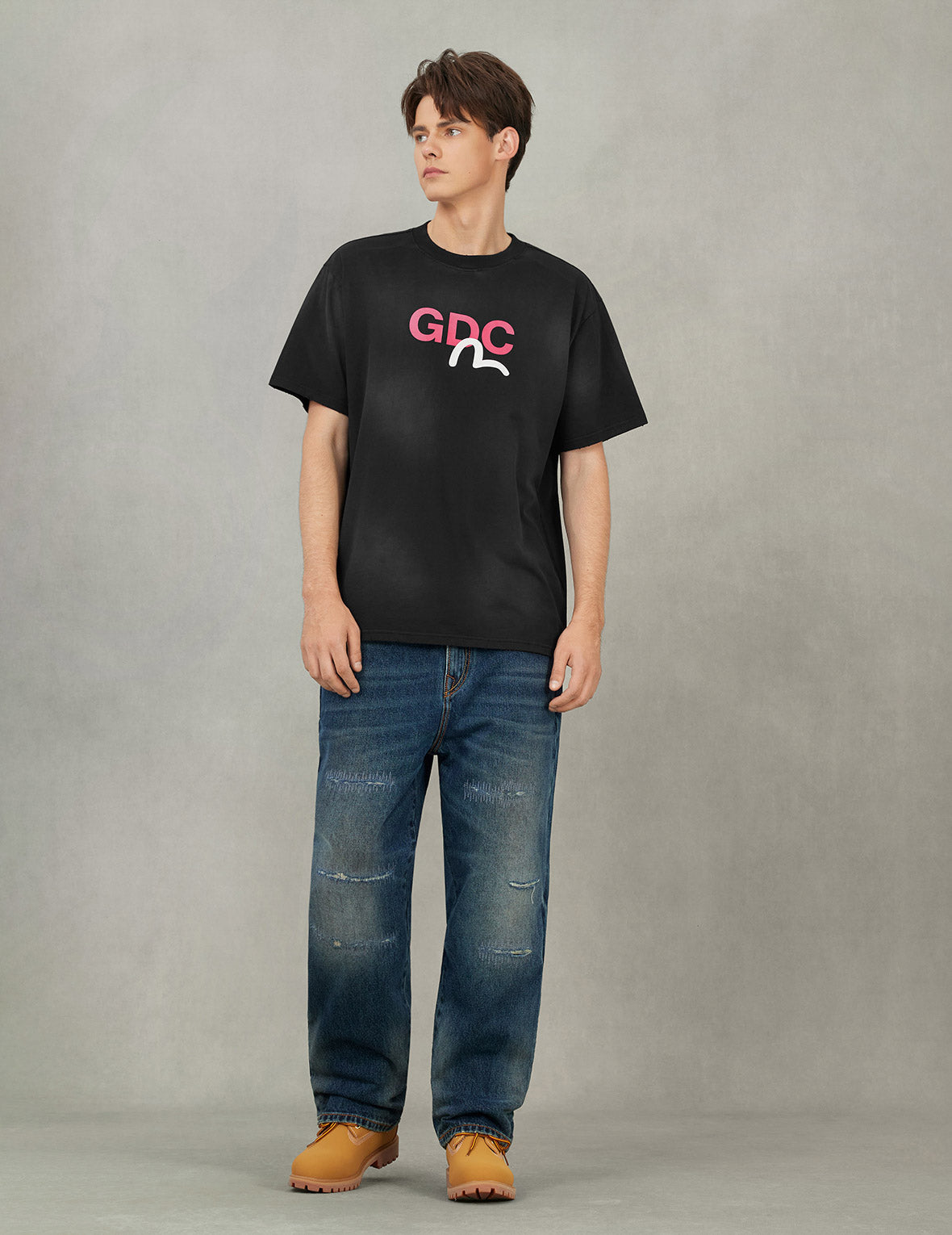 EVISU X GDC Dirty Wahsed Relax Fit T-shirt
