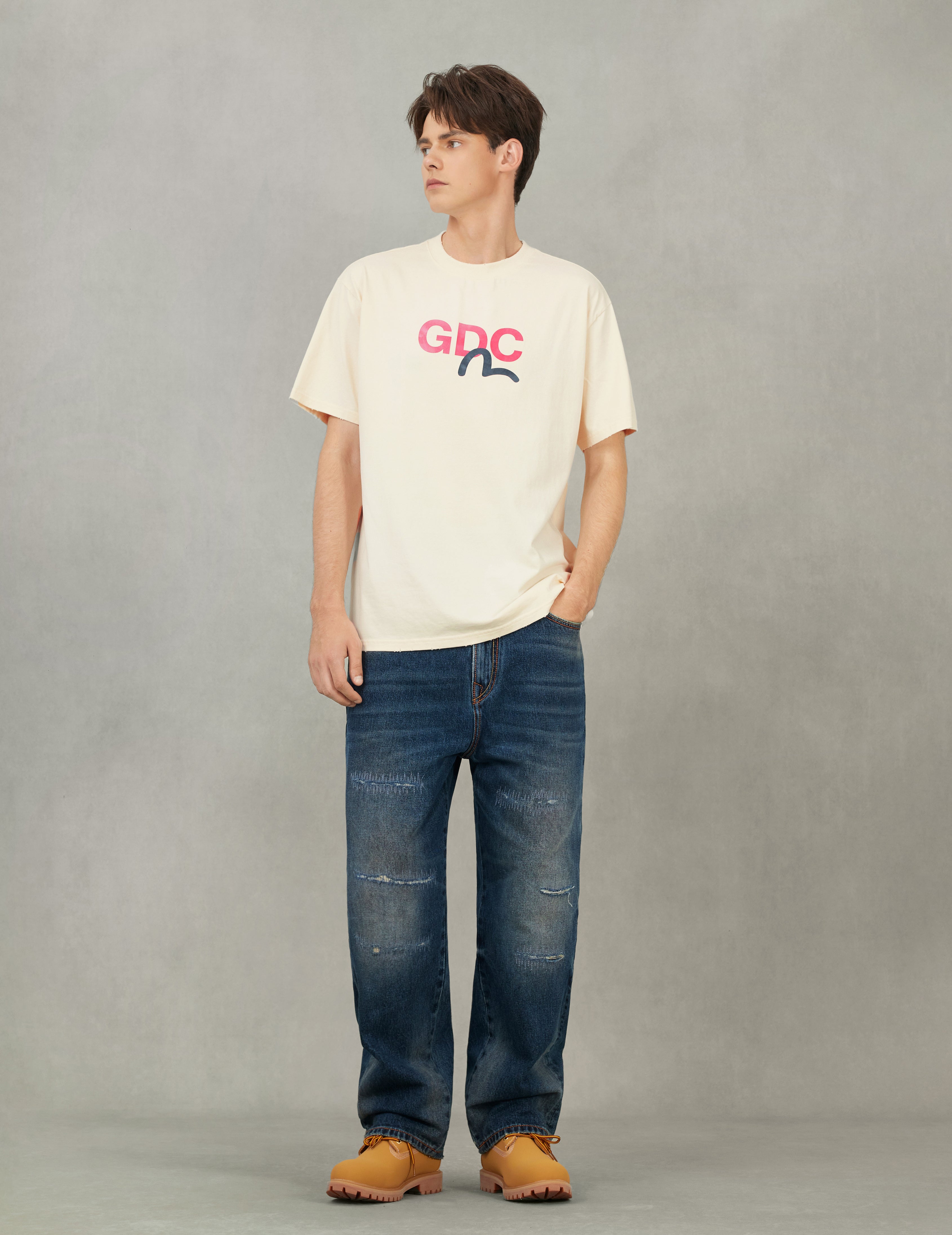 EVISU X GDC Dirty Wahsed Relax Fit T-shirt
