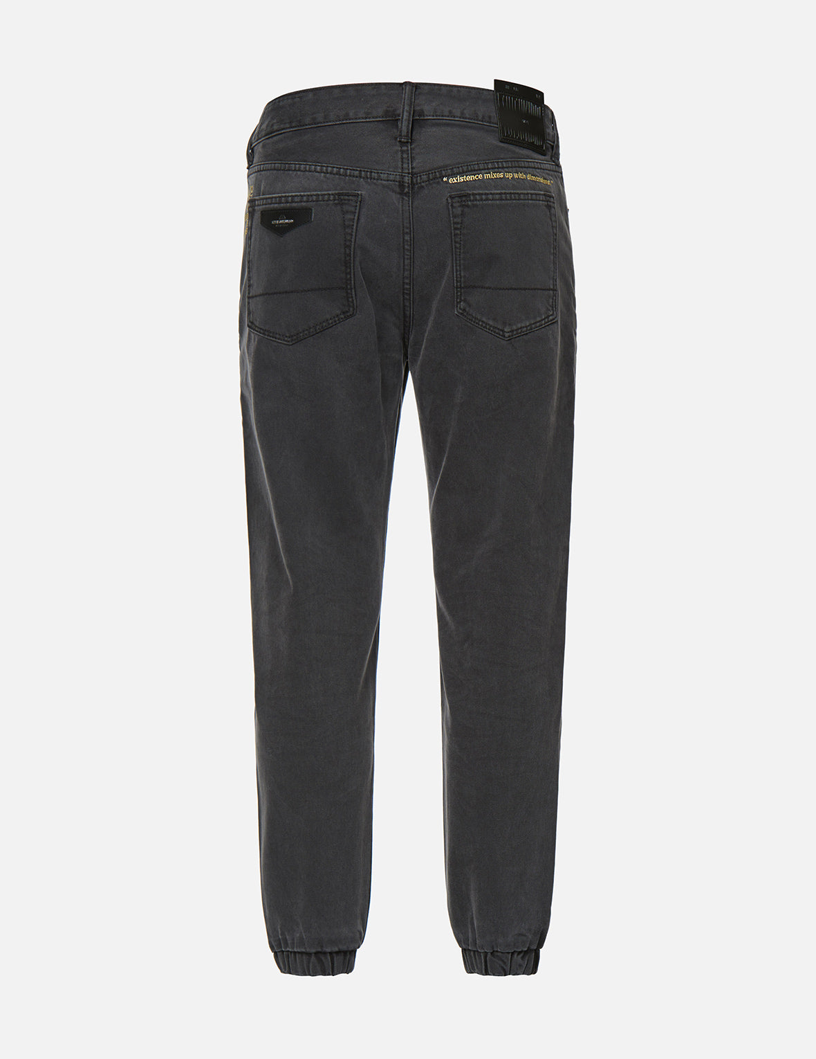 Slogan Embroidered Slim Fit Jogger Jeans