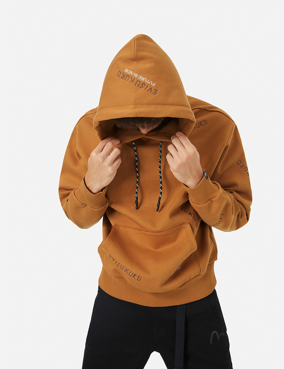 Allover Logo Embroidery Relax Fit Hoddie