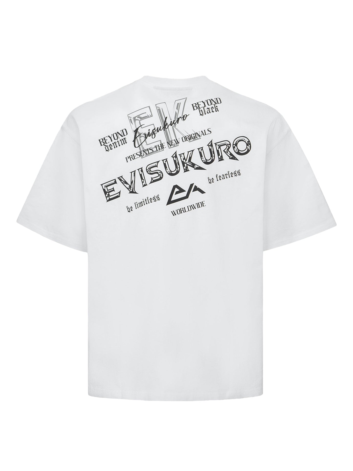 Logo and Slogan Prints Loose Fit T-shirt