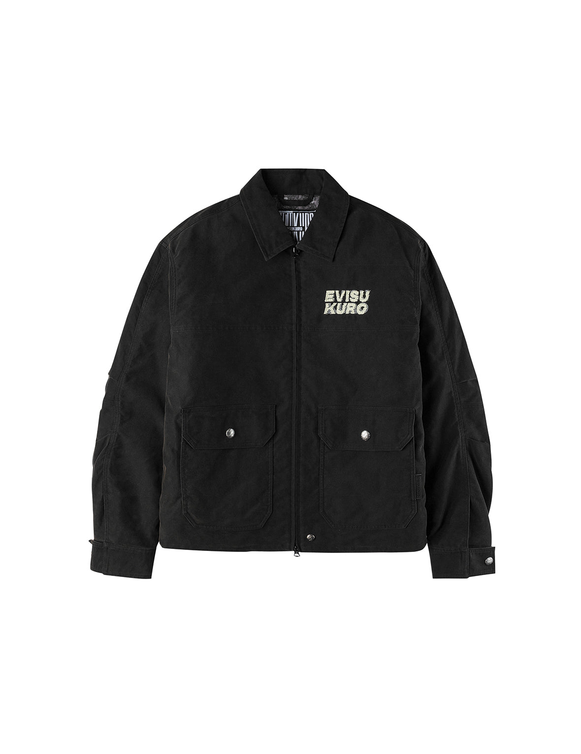 Logo Embroidery Relax Fit Padded Work Jacket – EVISU