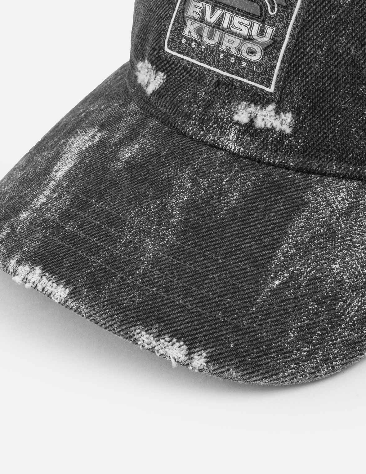 EVISUKURO Label Washed Cap