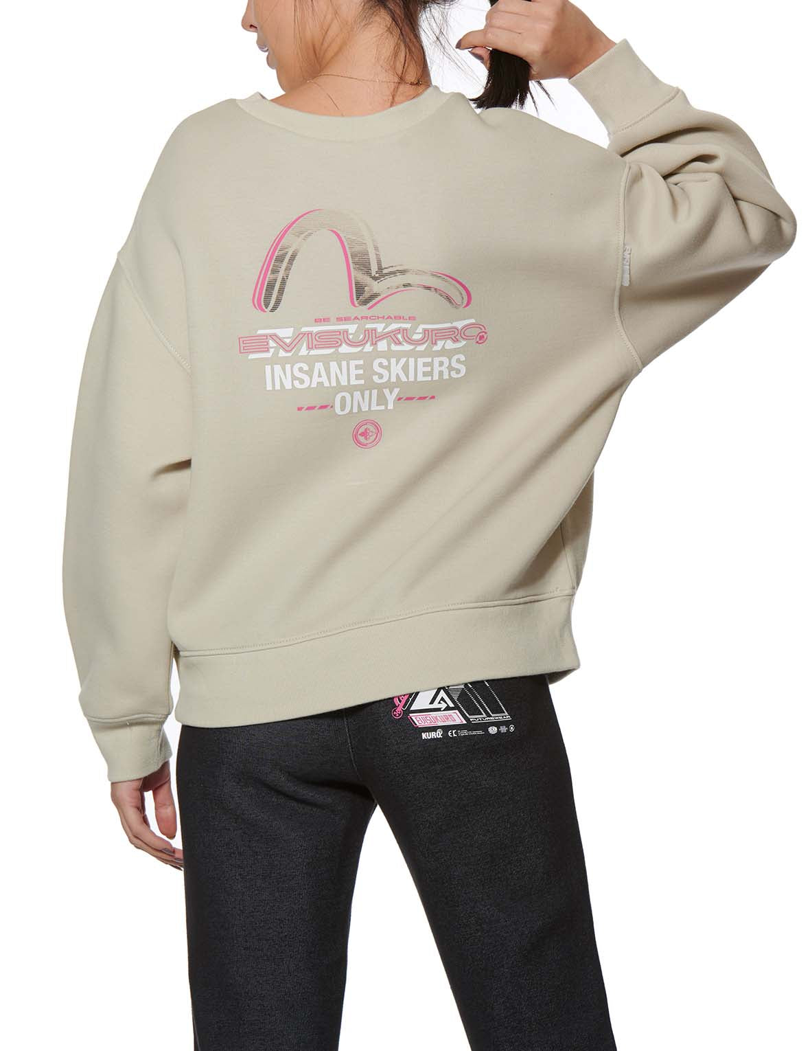 Seagull Print 2-Way Oversized Sweatshirt
