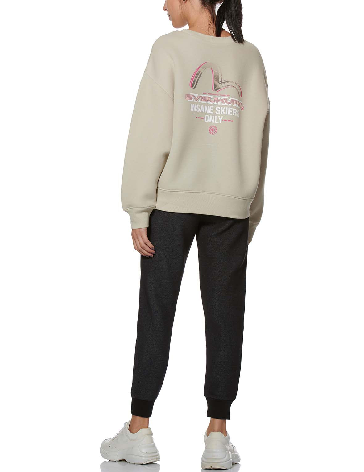Seagull Print 2-Way Oversized Sweatshirt
