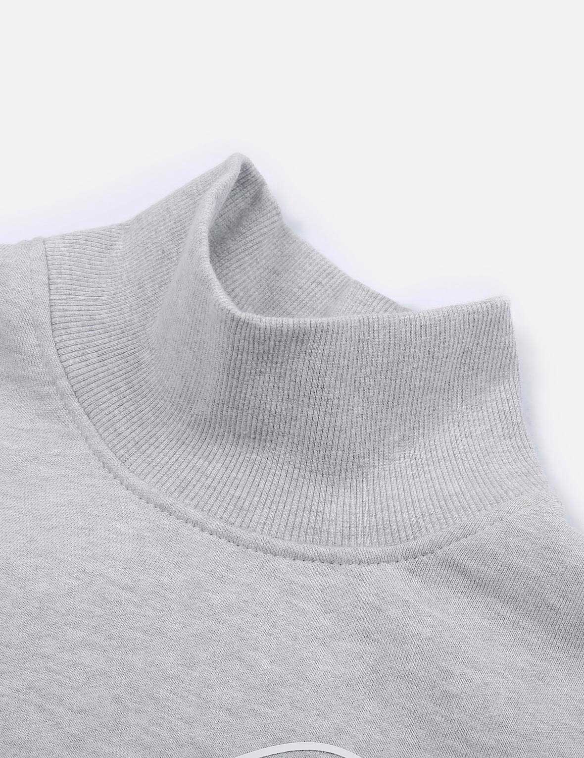 Triple Seagull Print Turtle Neck Sweatshirt
