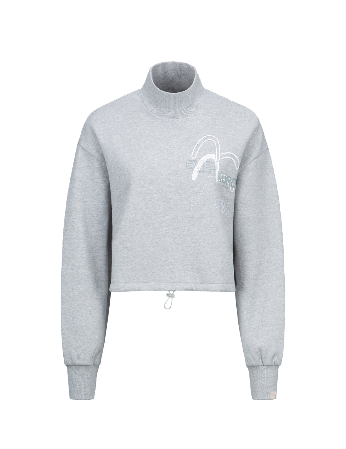 Triple Seagull Print Turtle Neck Sweatshirt