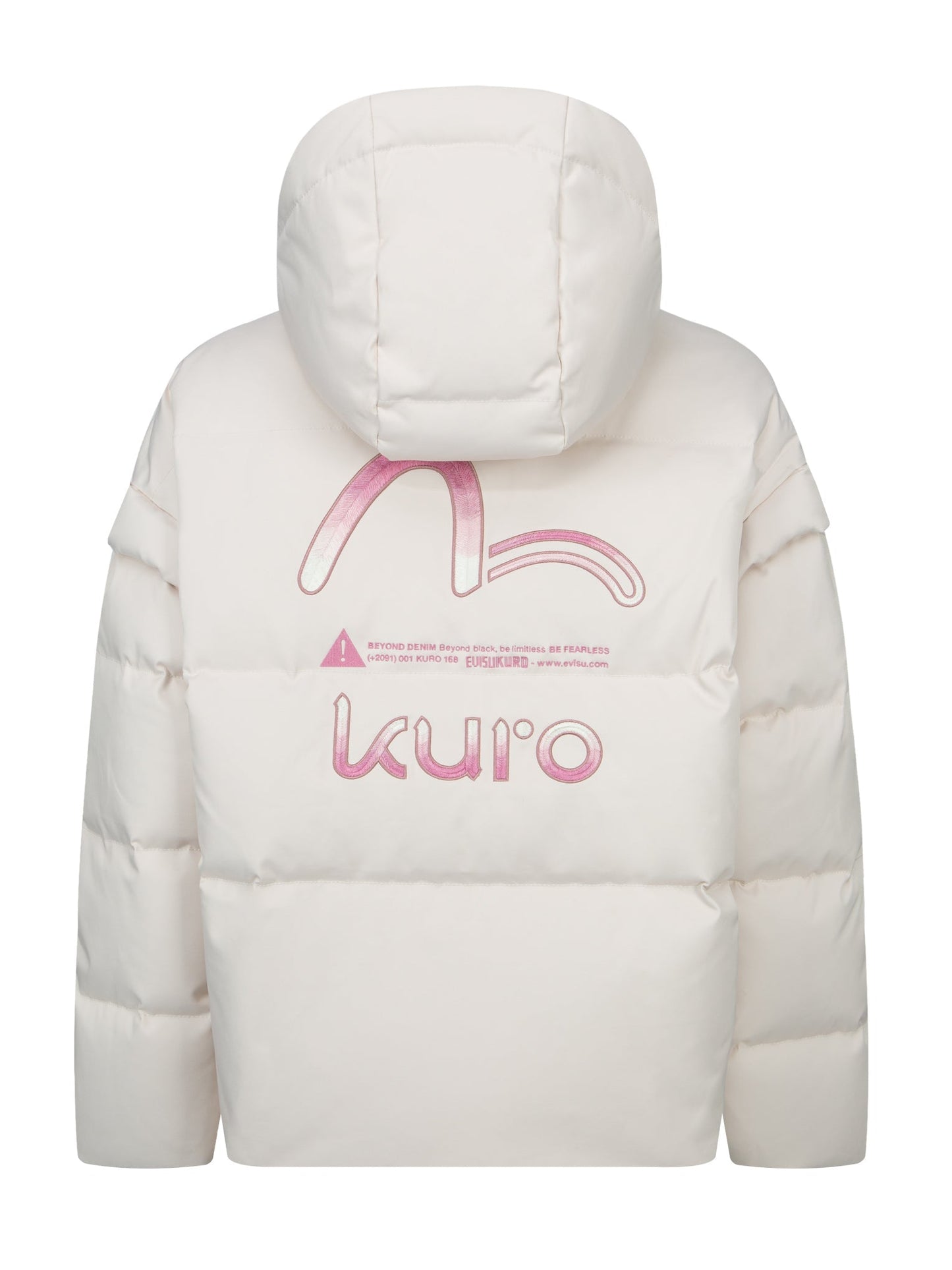 Gradient Seagull Embroidery Down Jacket