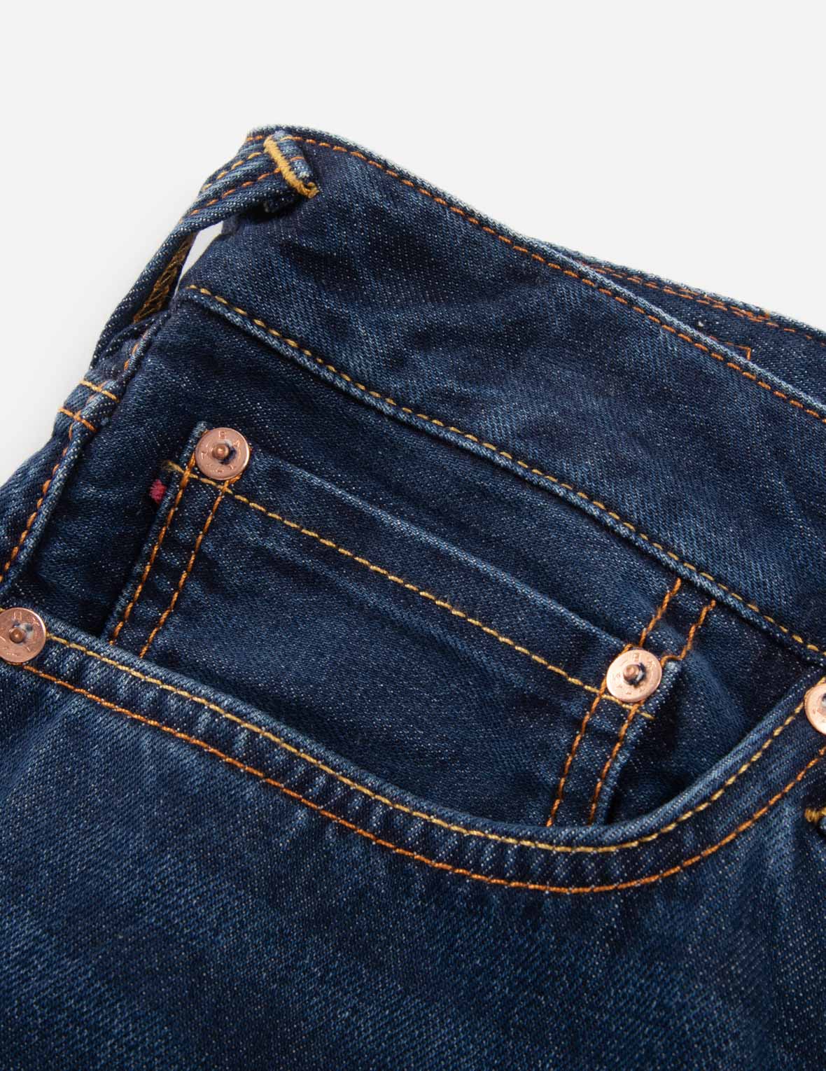 Seagull and Kamon Embossed Taper Fit Jeans #2017