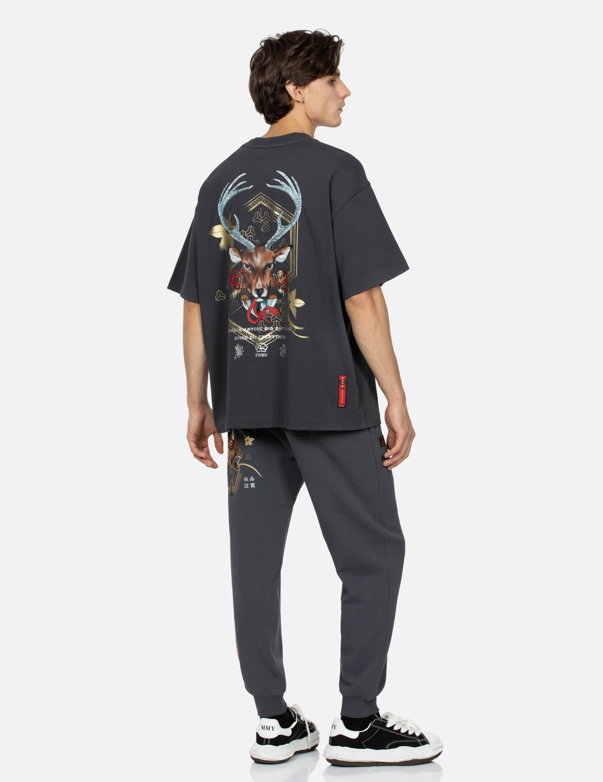 Divine Deer Print Regular fit Sweatpants