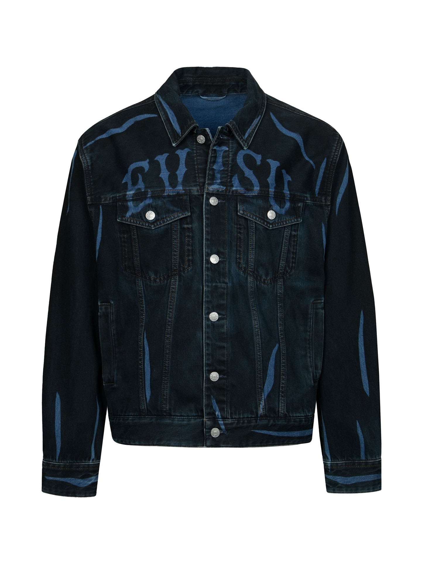 Overdye Logo and Seagull Relax Fit Denim Jacket