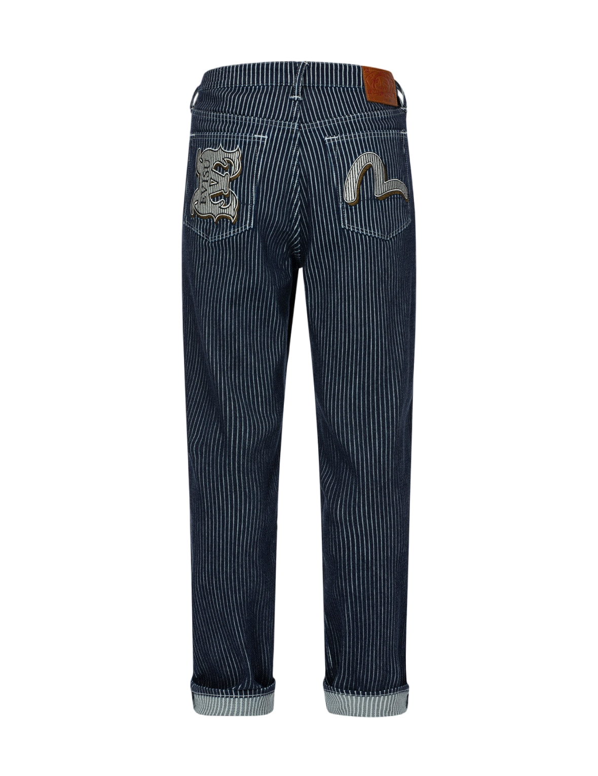 Seagull and Logo Embroideries Relax Fit Jeans