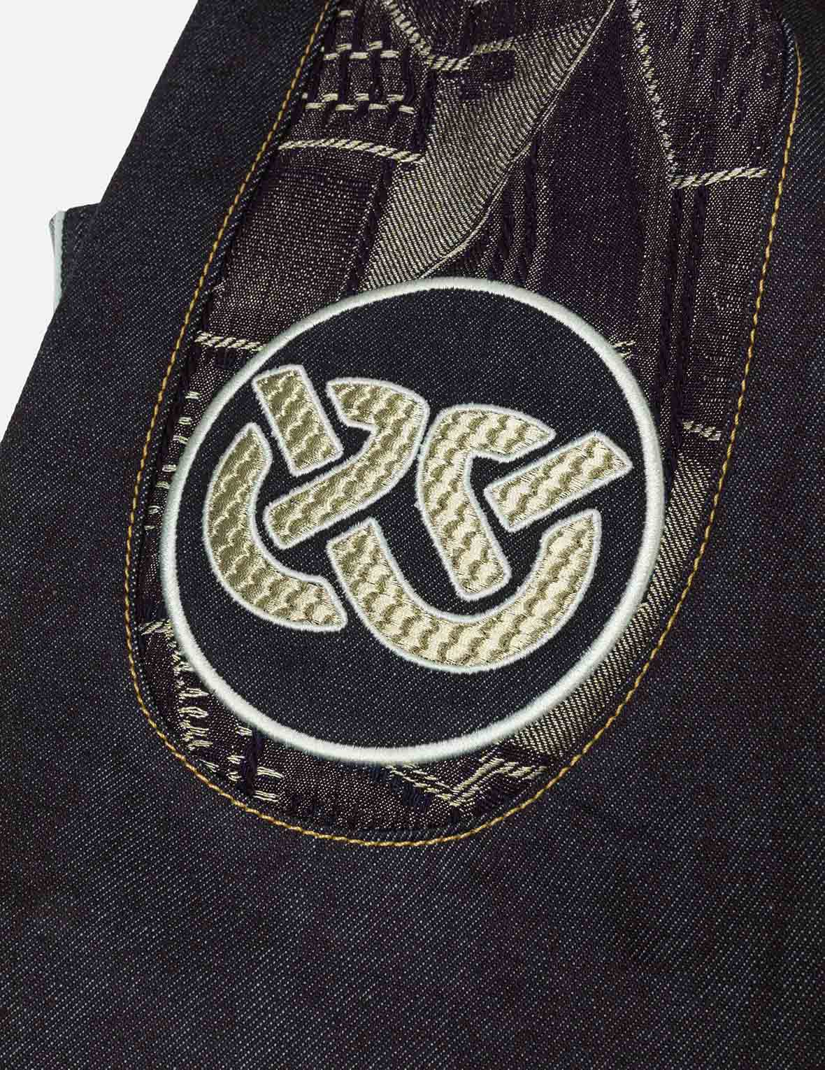 Patchwork Daicock Insert and Wheel Of Wisdom Embroidery Carrot Fit Jeans #2017
