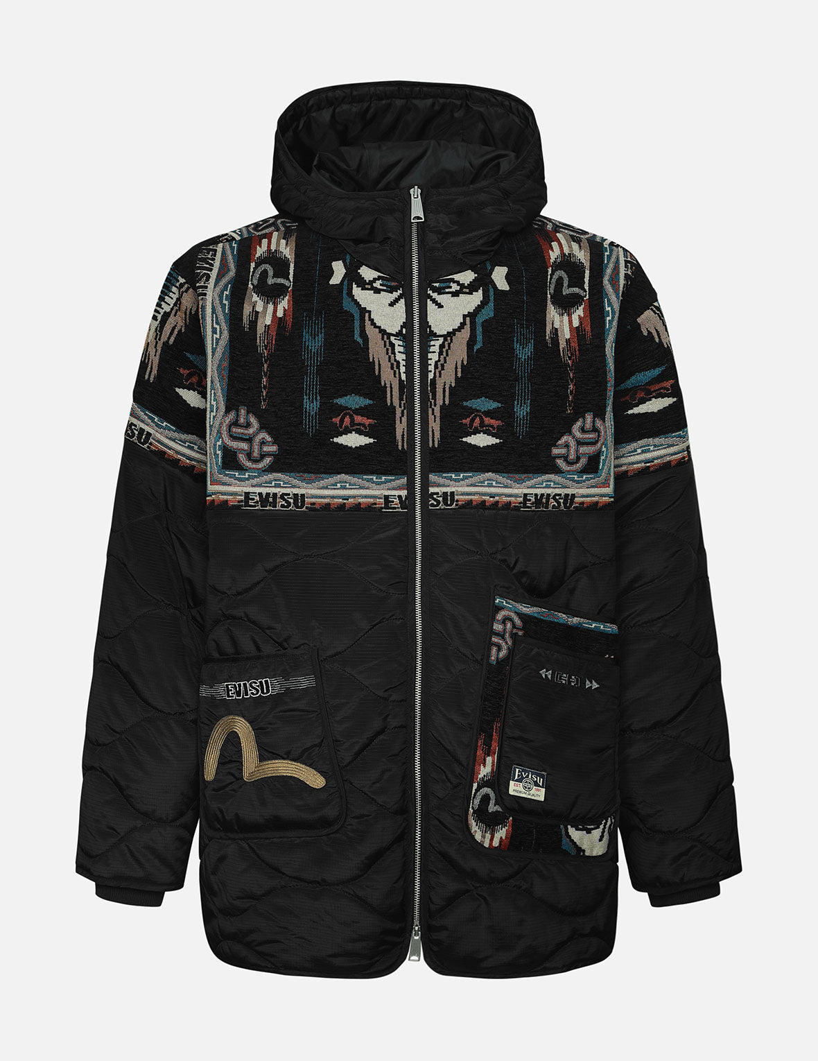 Chimayo Tapestry Jacquard Relax Fit Quilted Jacket