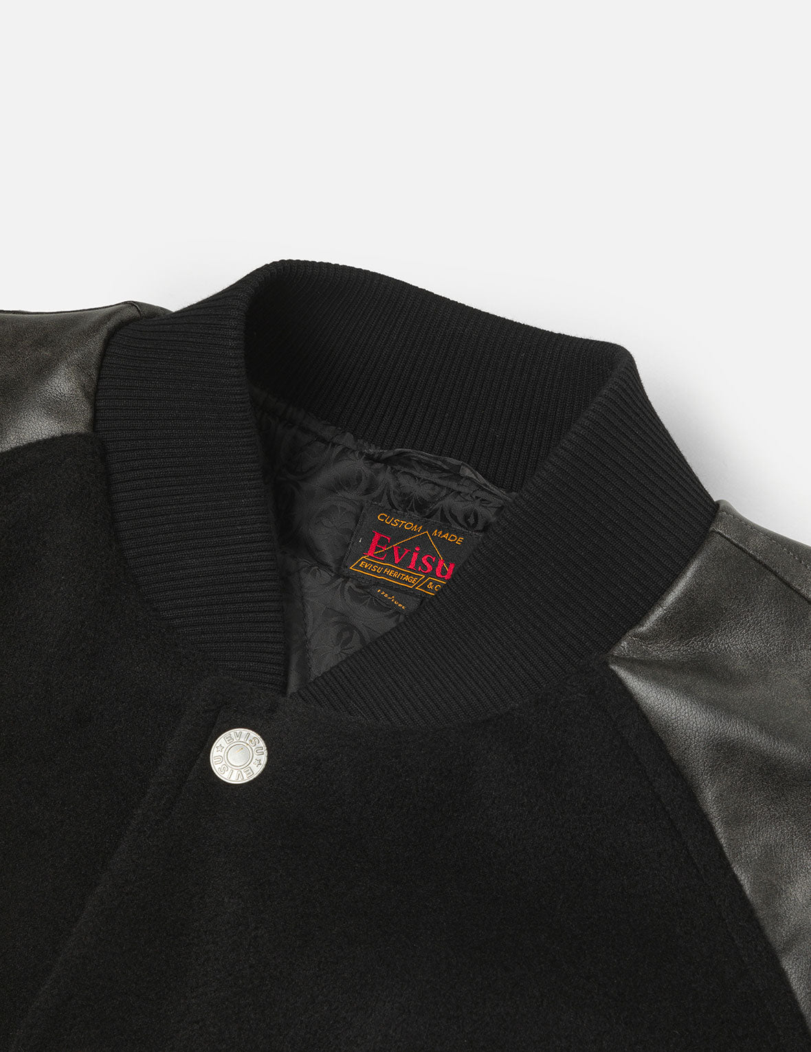 Ebisu and Seagull Embroidery Relax Fit Padded Varsity Jacket