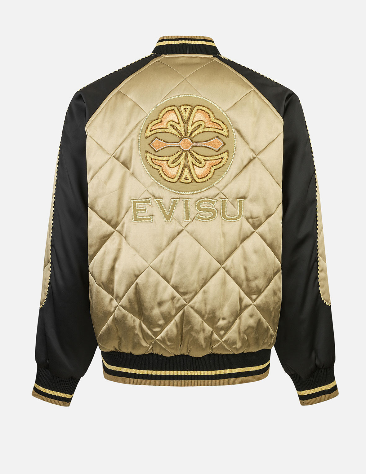 Kamon Beading Embroidery Relax Fit Padded Souvenir Jacket