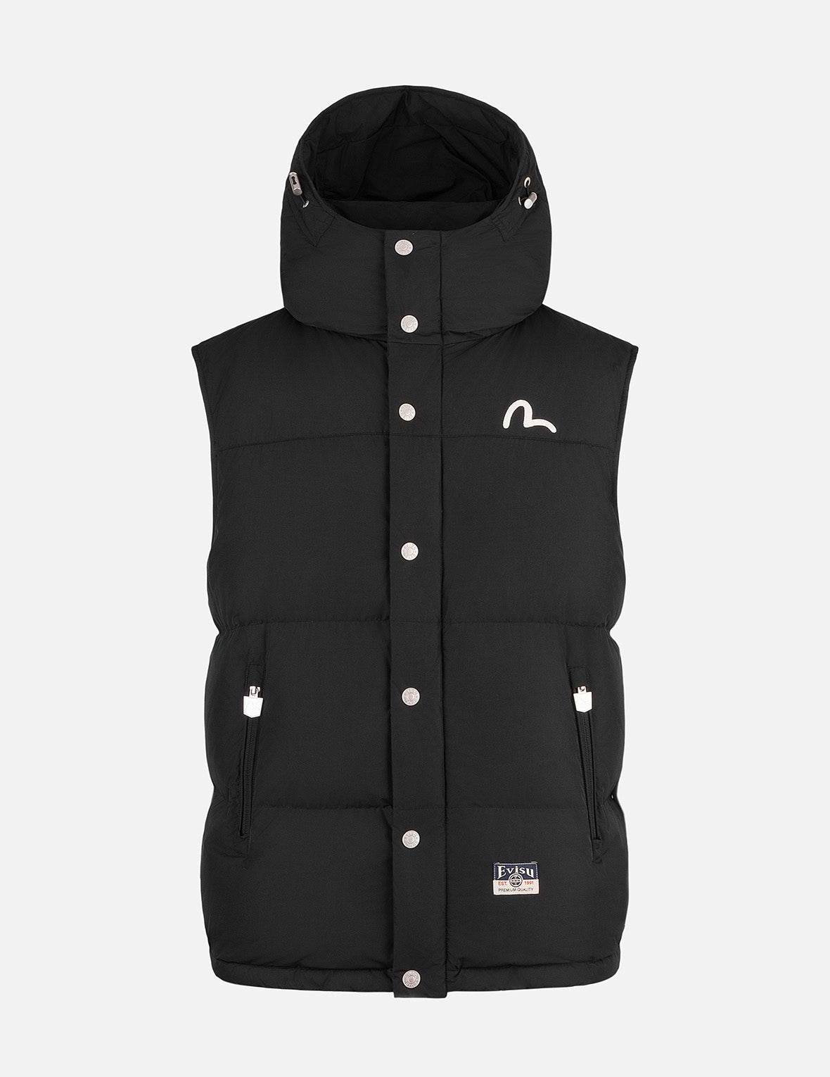 Seagull Embroidery Detachable Relax Fit Down Jacket