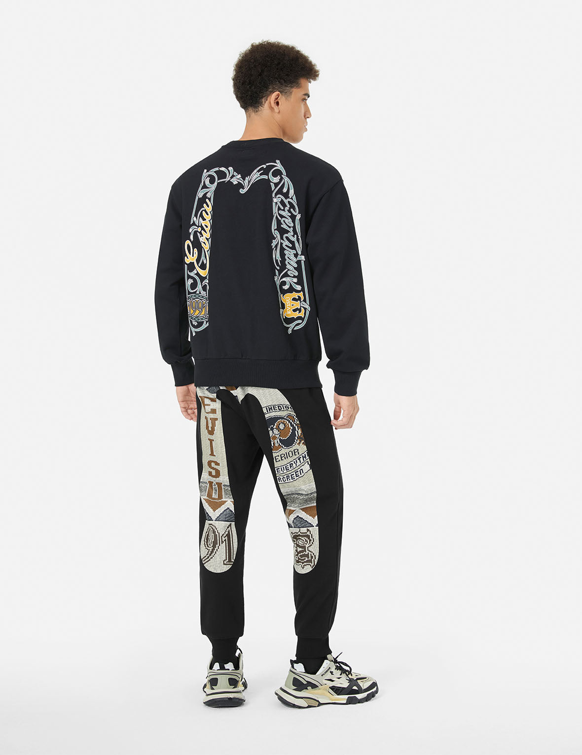 Ethnic Style Daicock Print Regular Fit Sweatpants