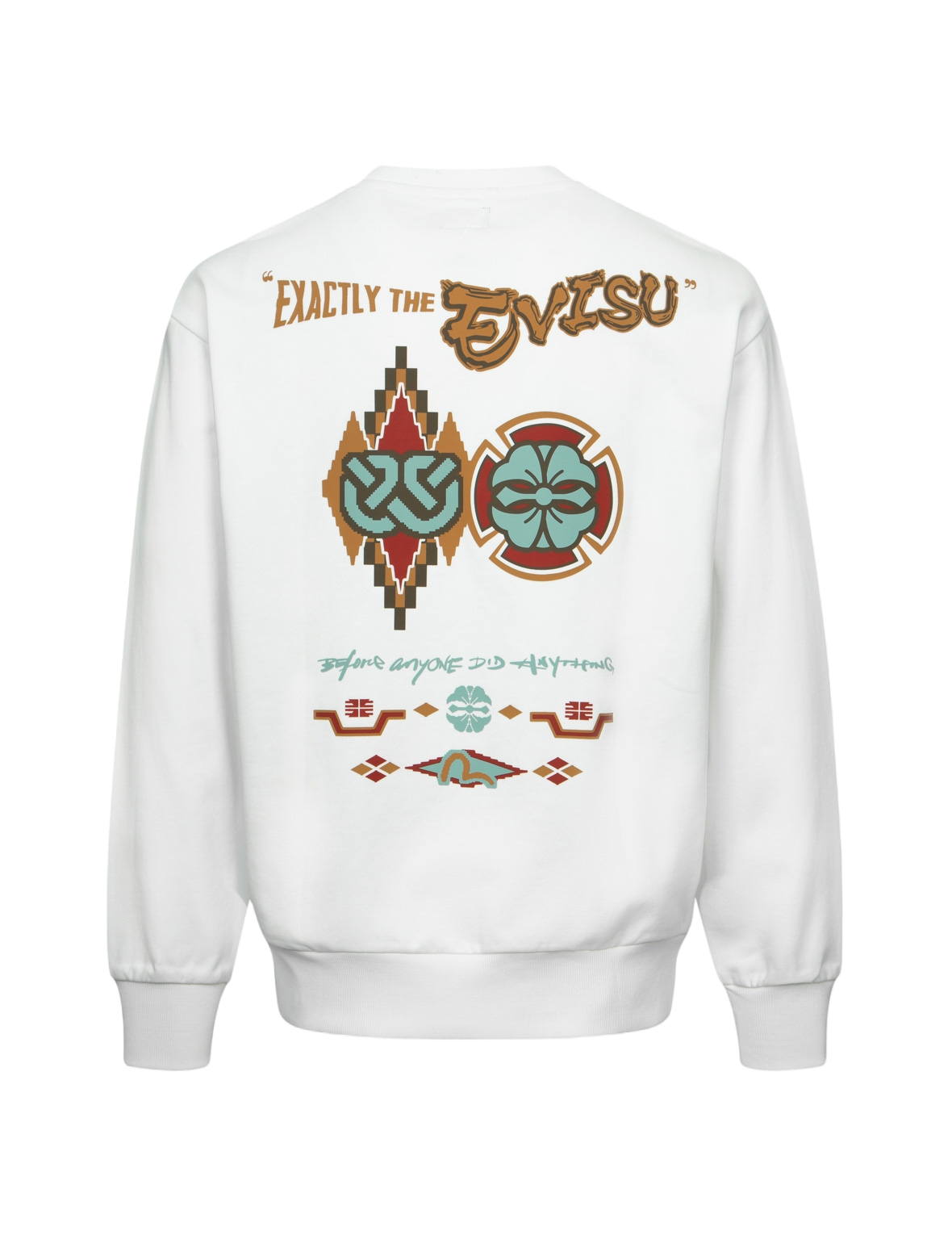 Wheel of Wisdom and Kamon Print Relax Fit Sweatshirt