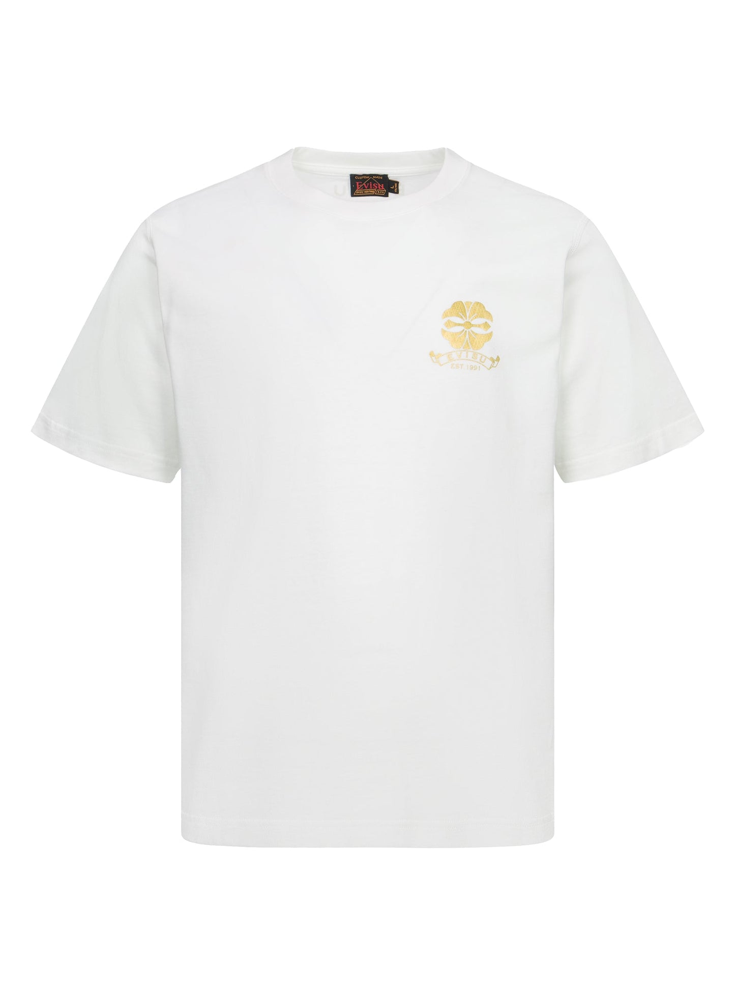 Kamon and Logo Foil Print Regular Fit T-shirt