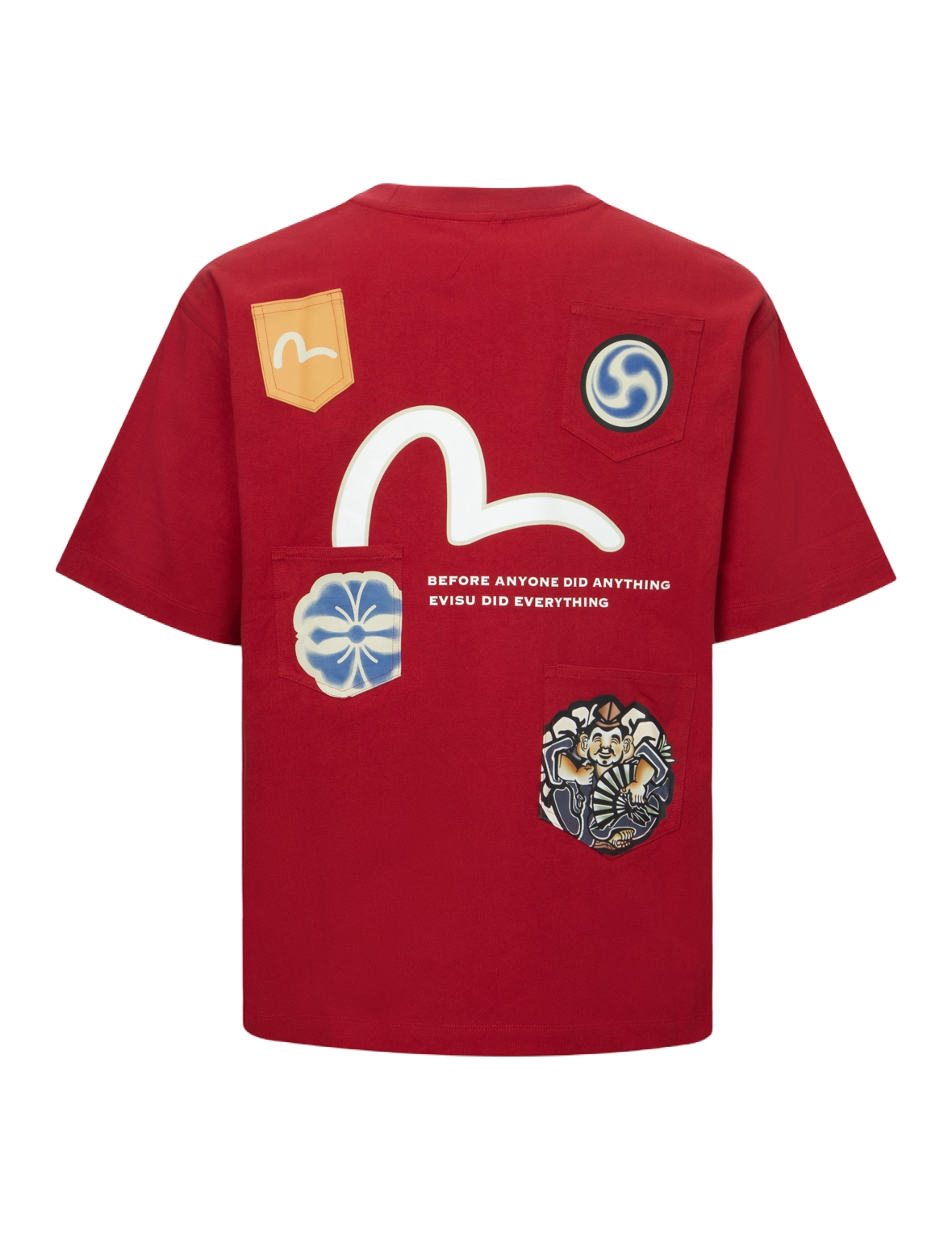 Multi-print and Multi-pocket Relax Fit T-Shirt