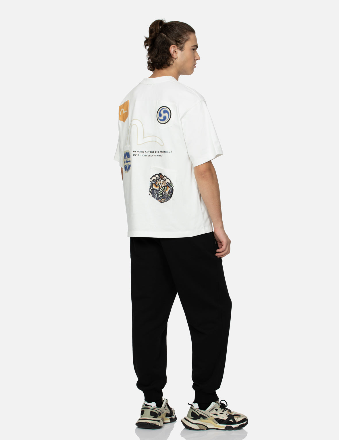 Multi-print and Multi-pocket Relax Fit T-Shirt
