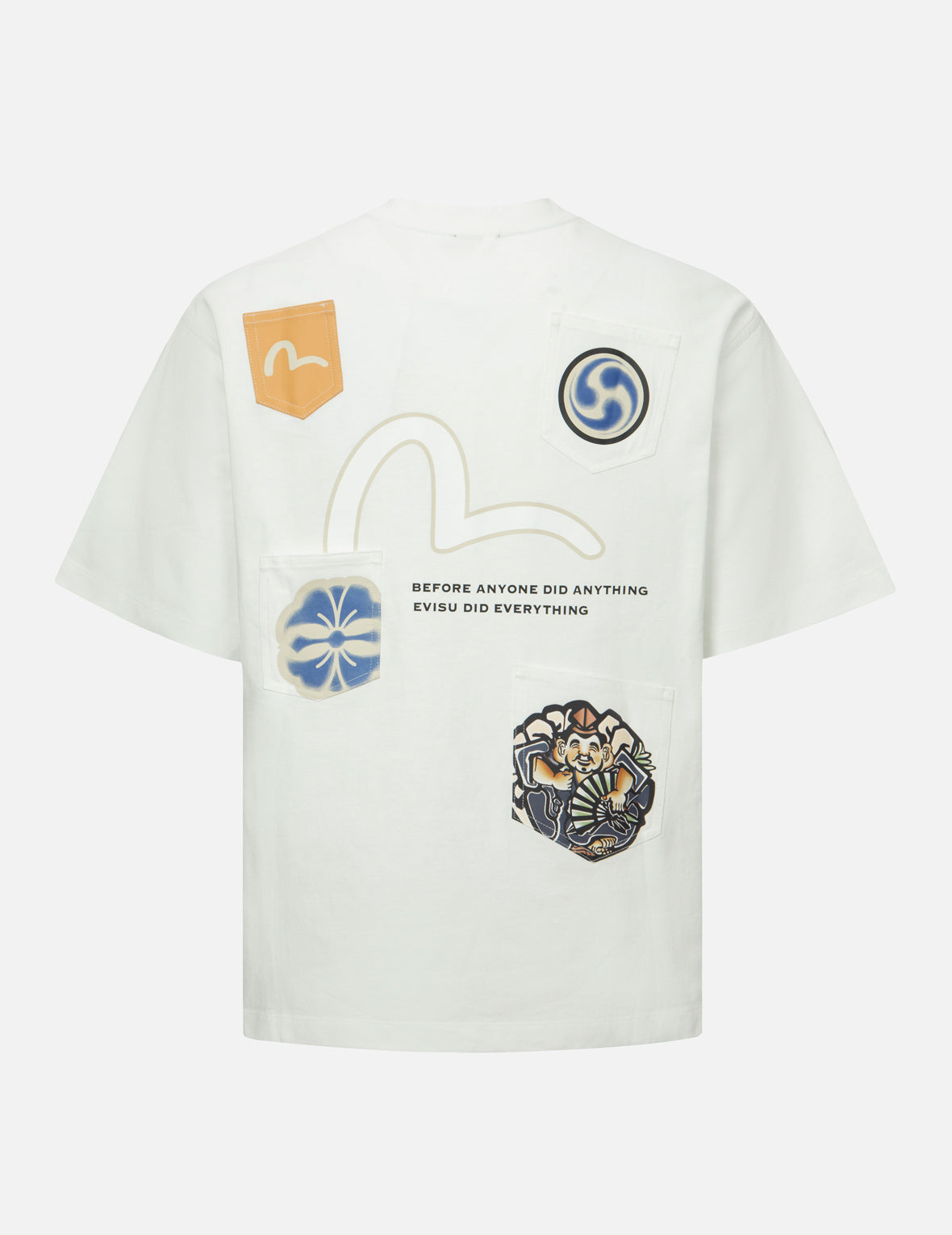 Multi-print and Multi-pocket Relax Fit T-Shirt