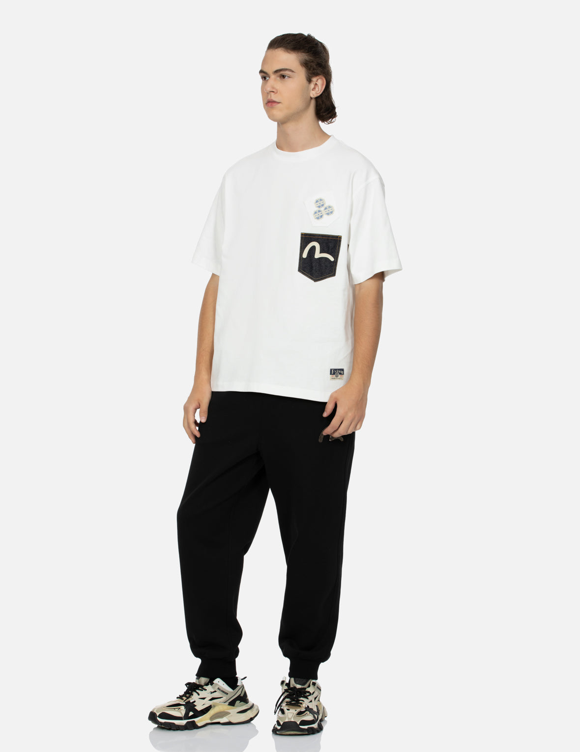 Multi-print and Multi-pocket Relax Fit T-Shirt
