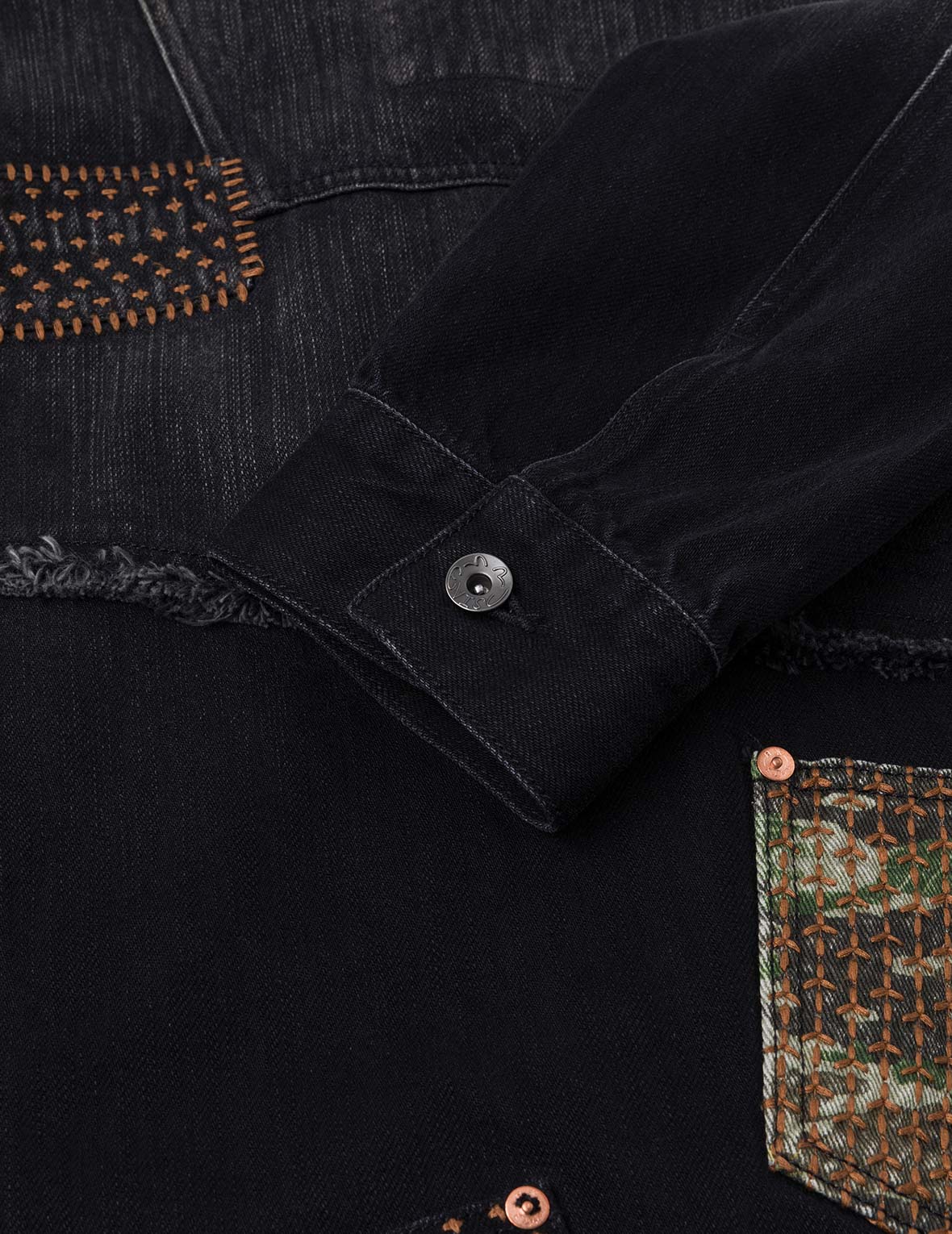 Multi-Pocket Relax Fit Washed Denim Jacket