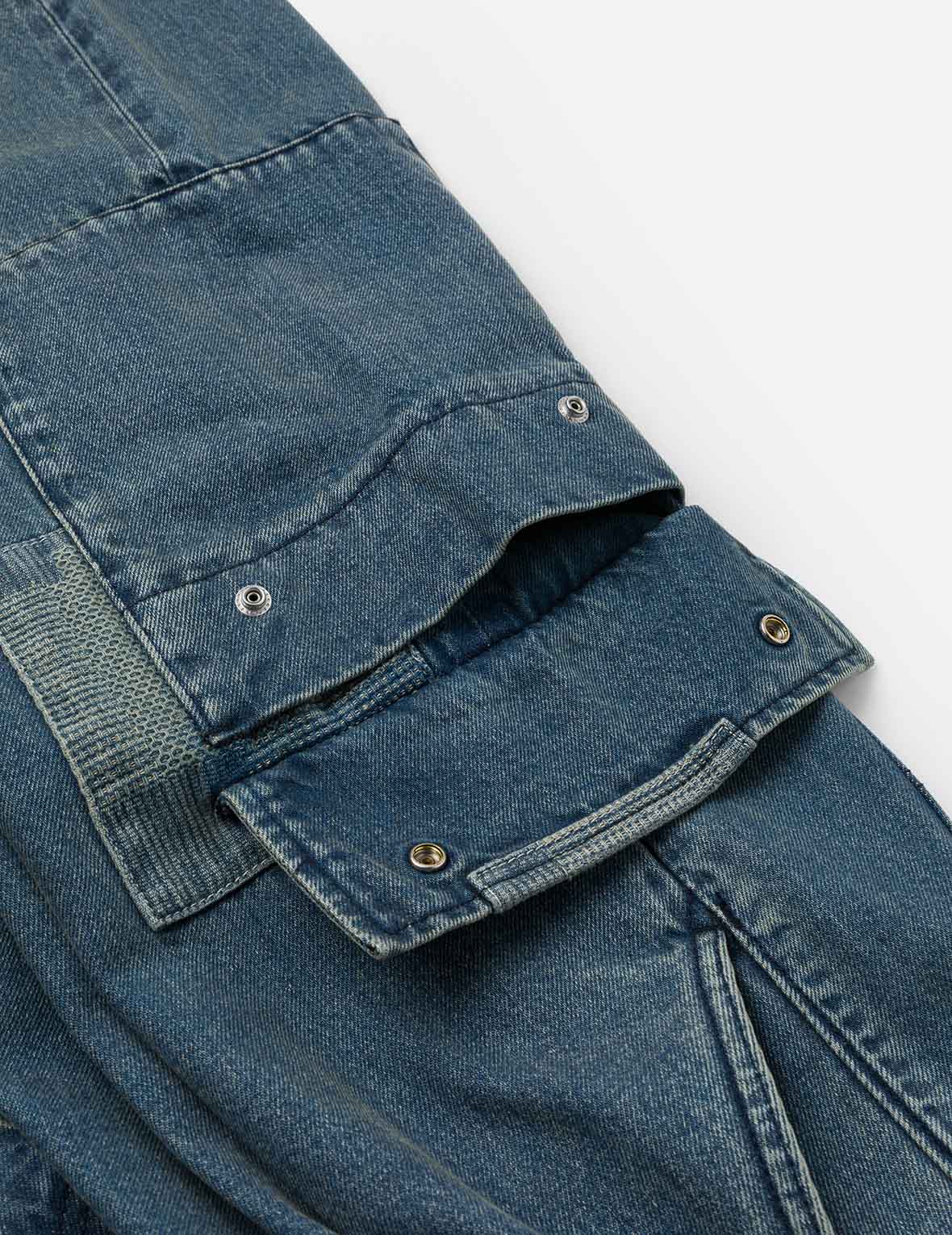 Shshiko Seagull Balloon Fit Cargo Jeans