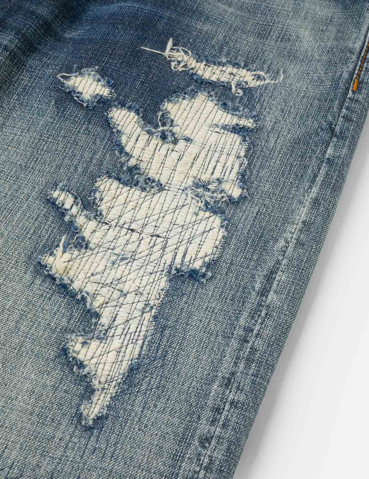 Washed Distressed Daicock Relax Fit Jeans #2030