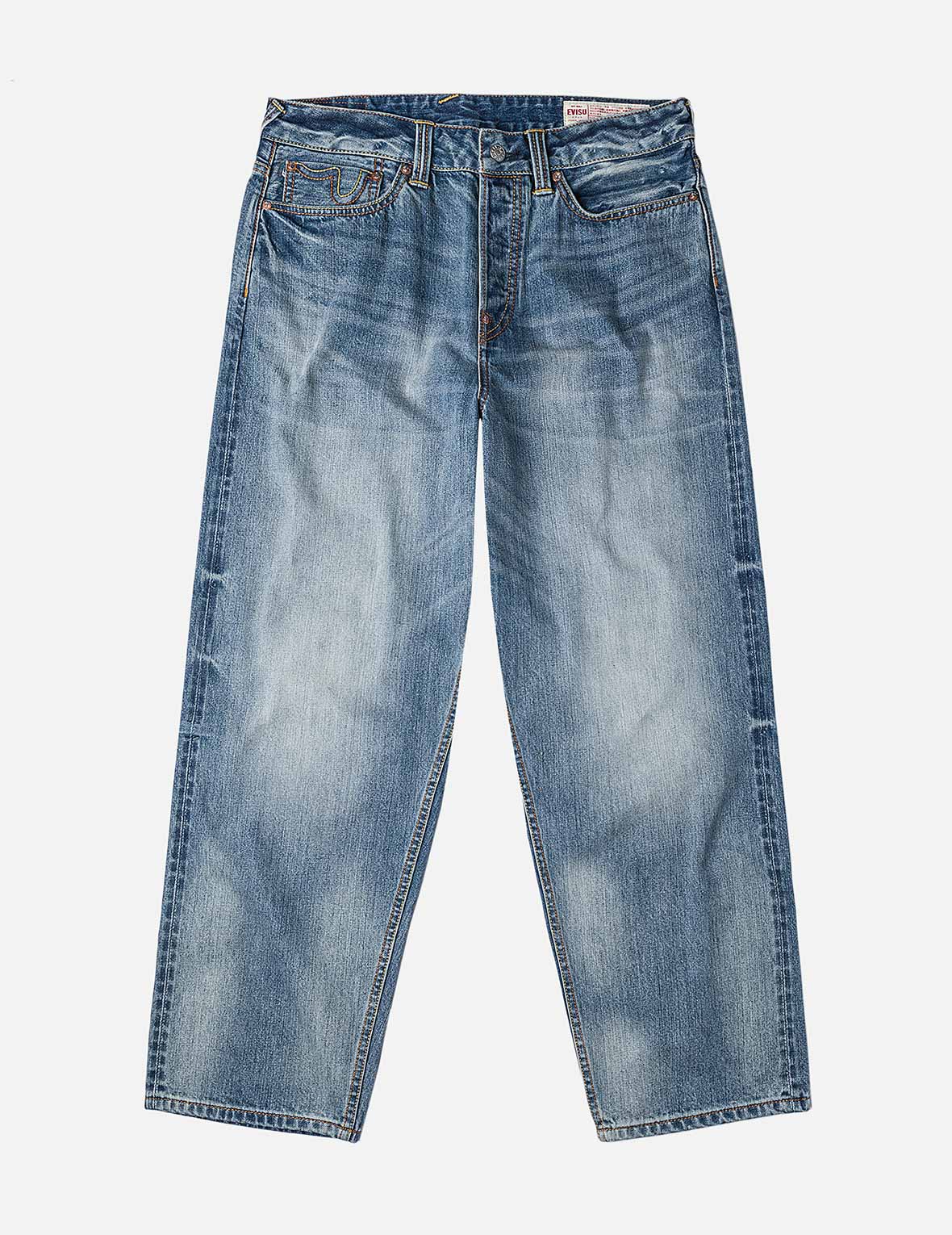 Ecru Daicock Print Loose Fit Jeans #2038